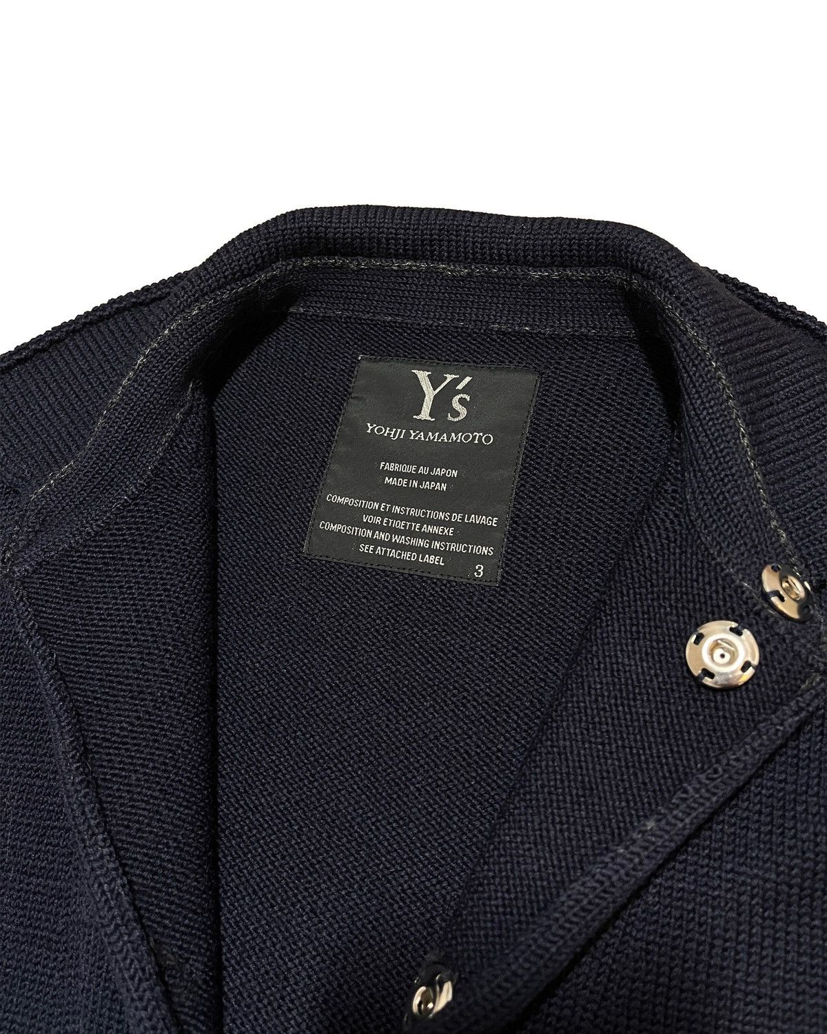 Yohji Yamamoto Y’s Yohji Yamamoto Navy Wool Knit Long Coat Size 3 (L) Size L / US 10 / IT 46 - 6 Thumbnail