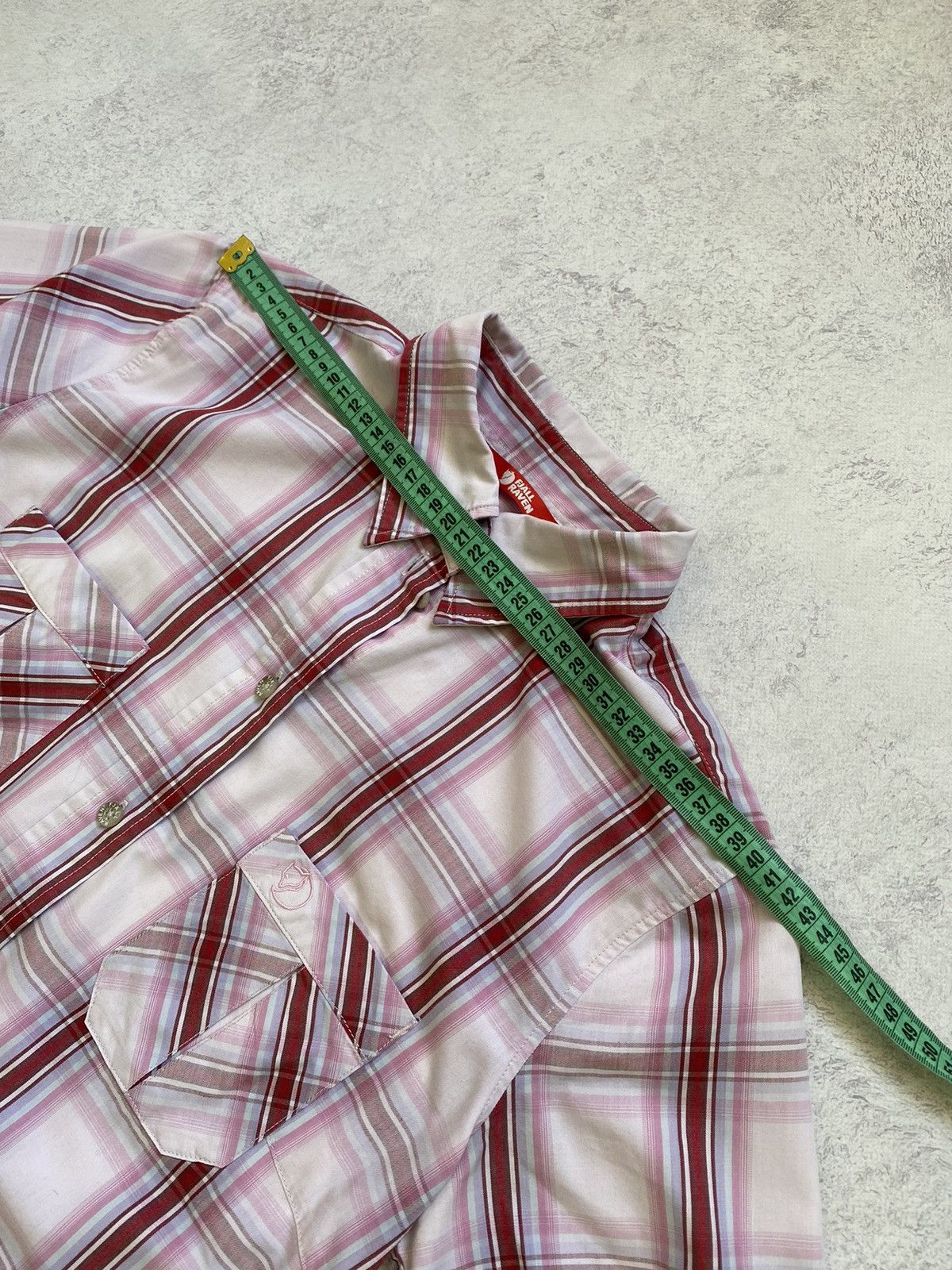 Fjallraven Fjall Raven Womens Pink Button Up Short Sleeve Check Shirt Size M / US 6-8 / IT 42-44 - 14 Thumbnail