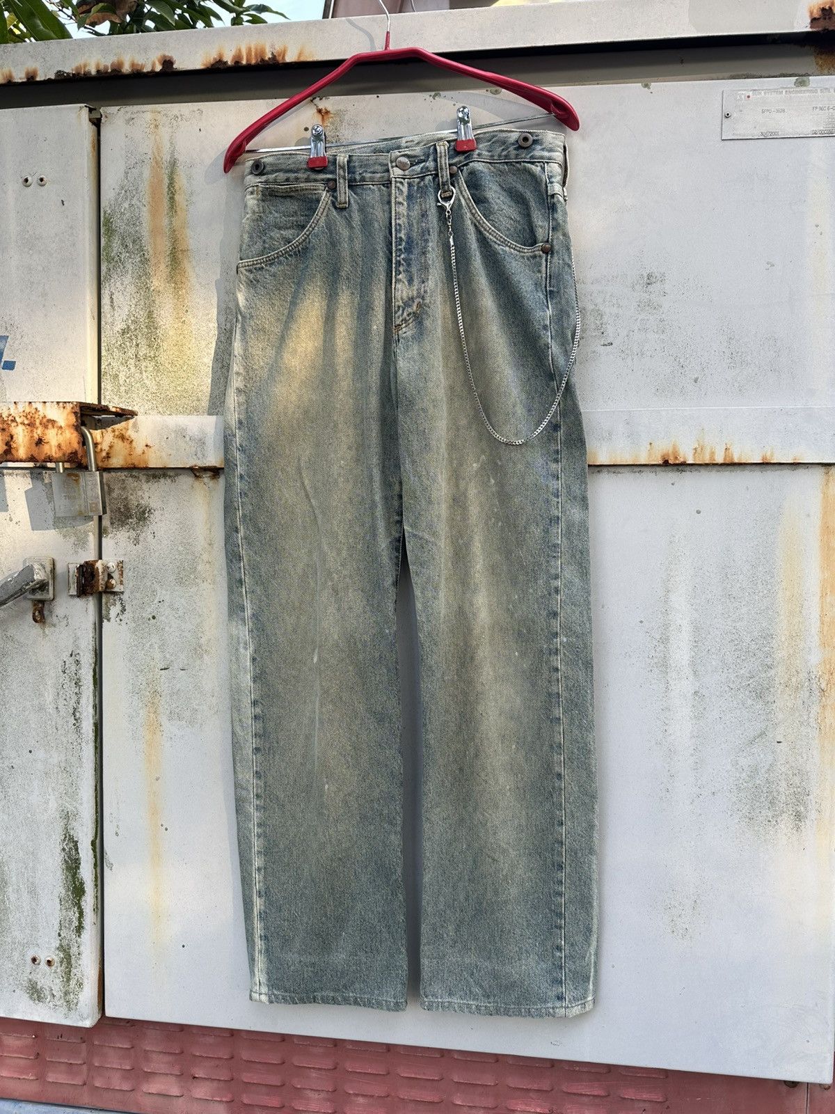Wrangler 👹 Vintage Wrangler Washed Baggy Jeans Size US 30 / EU 46 - 2 Thumbnail
