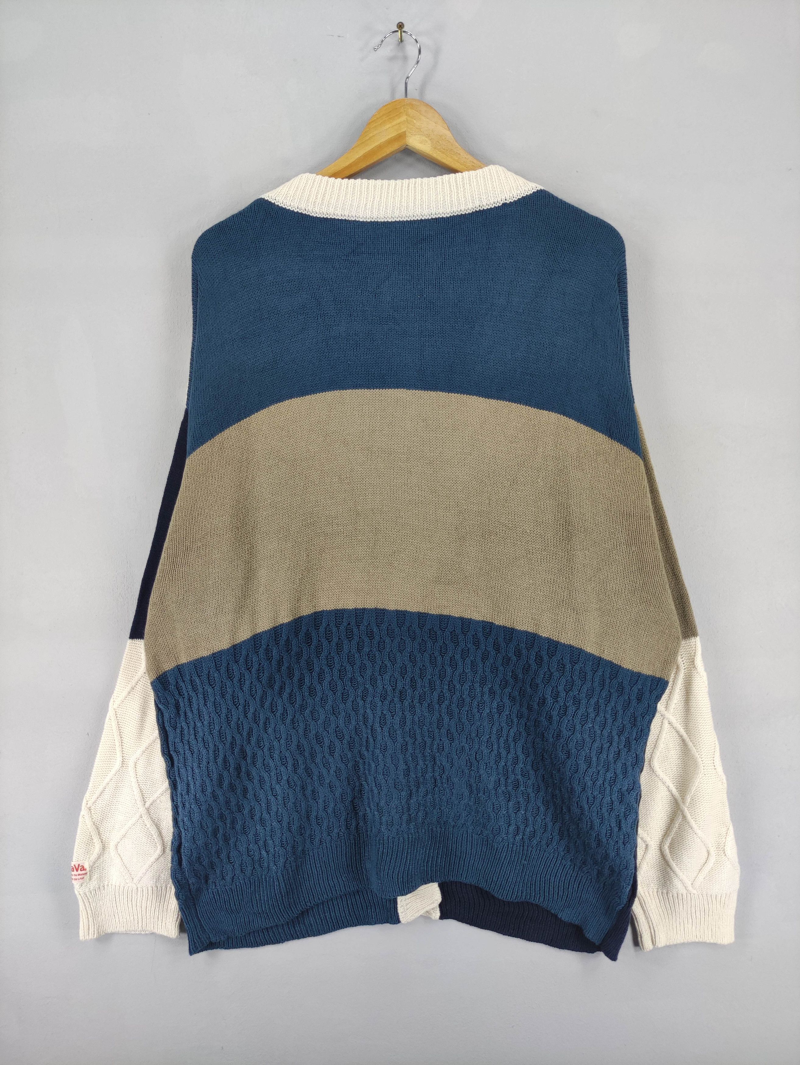 Japanese Brand Vintage Java Cardigan Acrylic Knit Sweater Block Colour Size US L / EU 52-54 / 3 - 9 Thumbnail