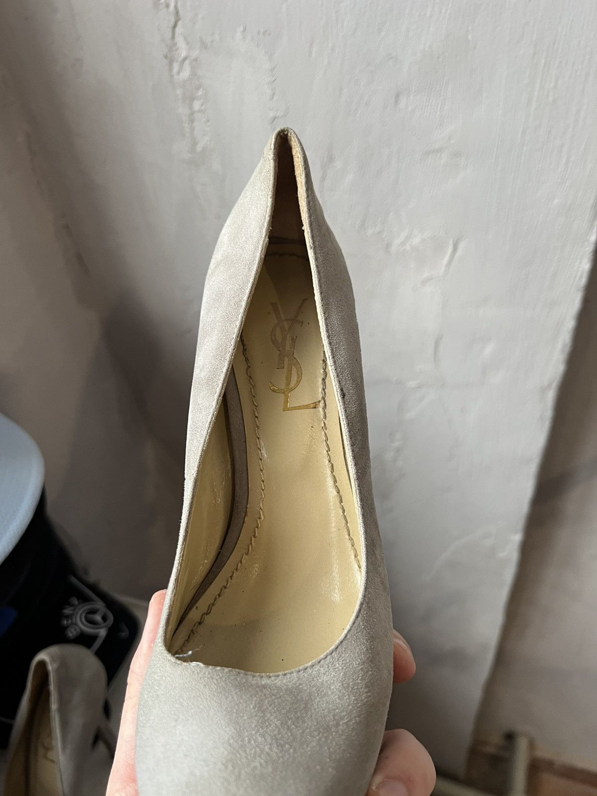 Yves Saint Laurent YSL YVES SAINT LAURENT ITALY ICON GRAY TRIBTOO HEELS SIZE 37 Size US 7 / IT 37 - 22 Thumbnail