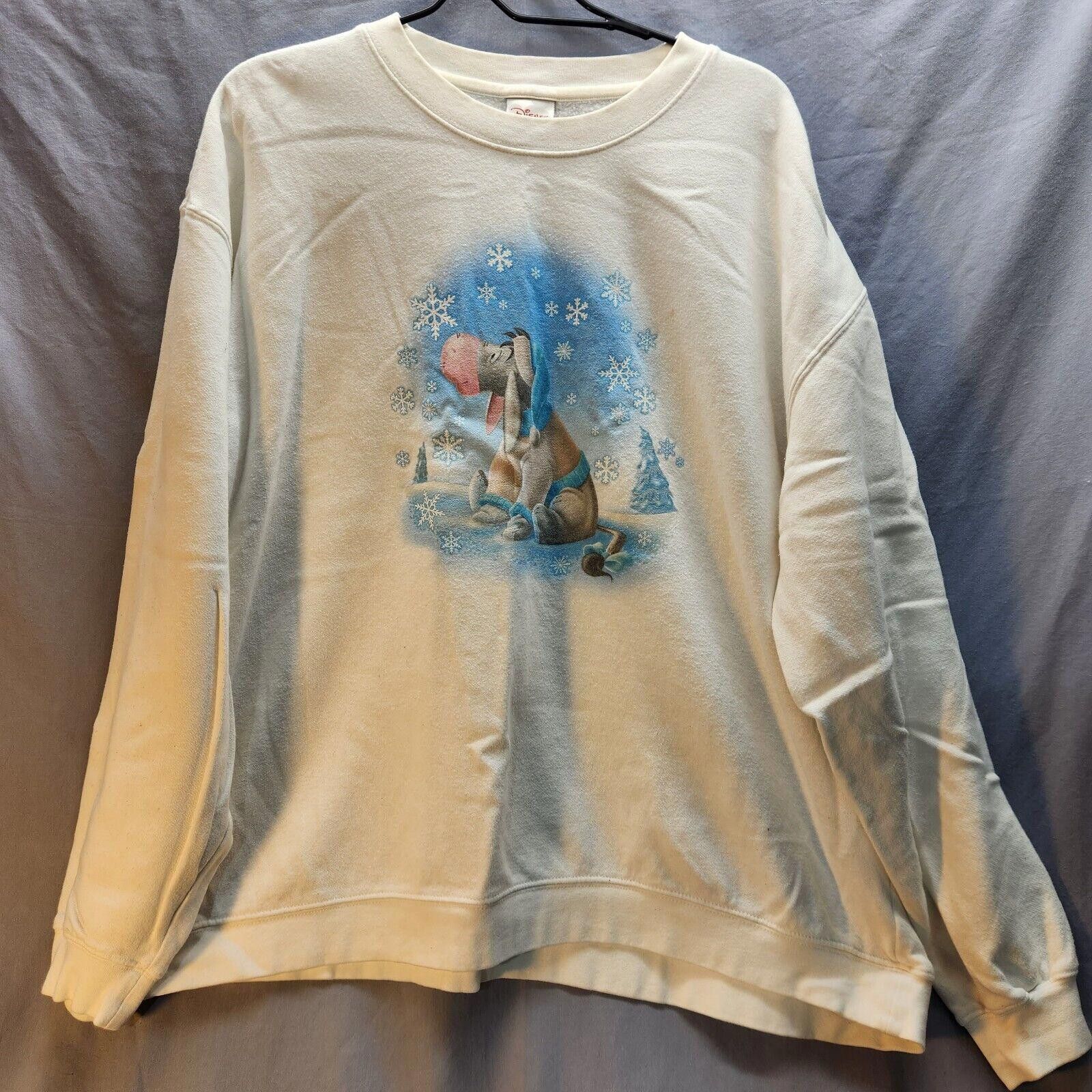 Disney Disney's Eeyore Women's Sweatshirt- XXL White Size XXL / US 16-18 / IT 52-54 - 1 Thumbnail