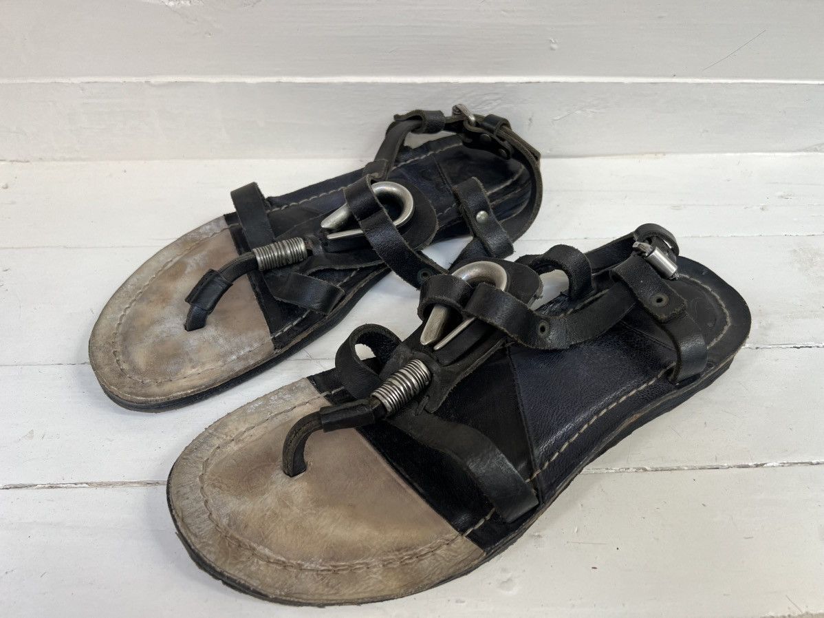 A.S.98 Airstep Womens Leather Black Gladiator Sandals