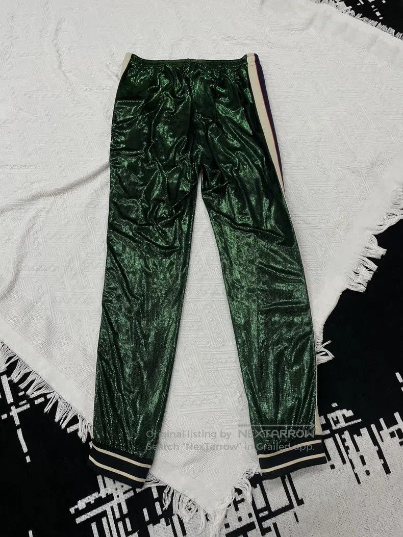 Gucci Gucci SizeXS Green side striped letter logo trousers Size US 27 - 3 Thumbnail