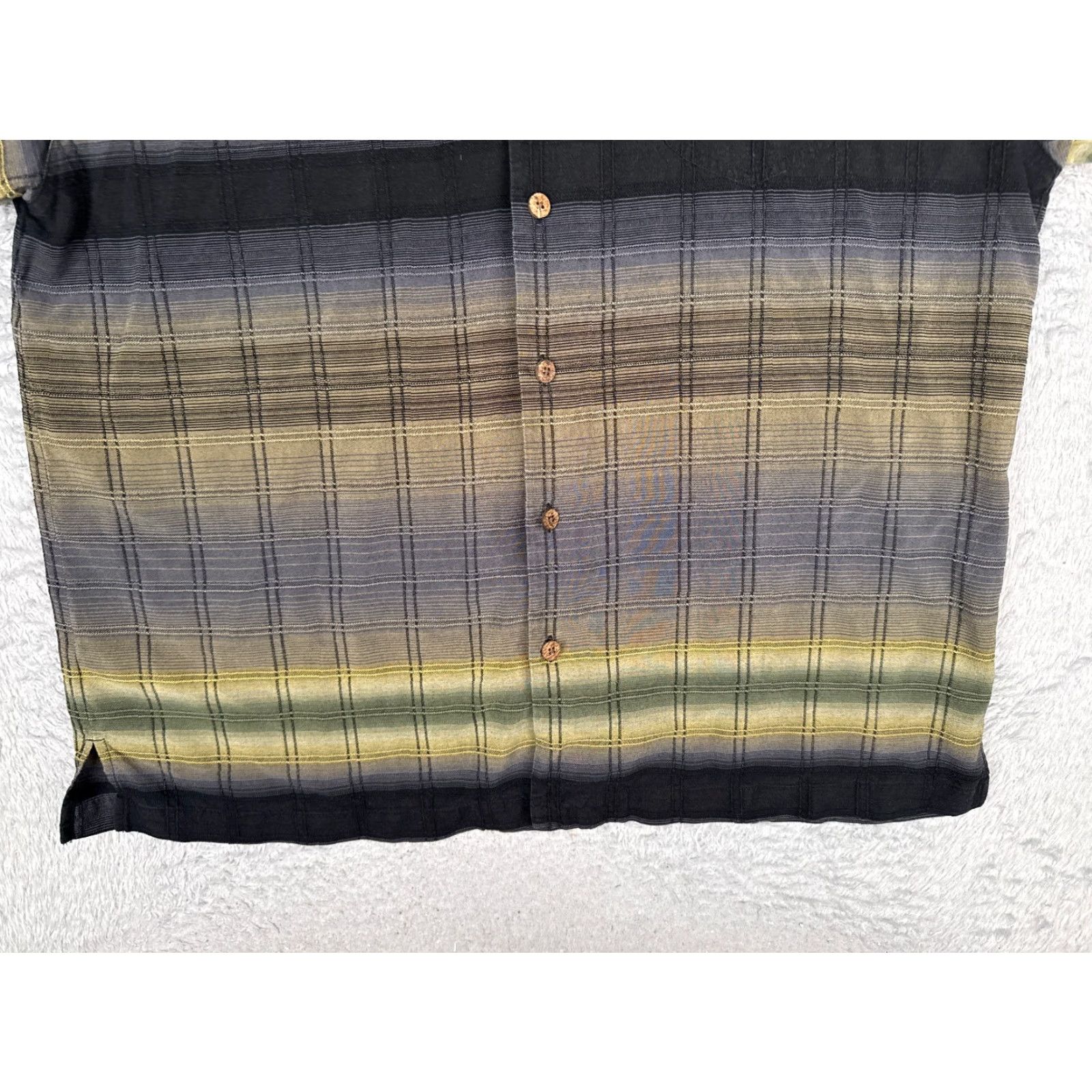 Tommy Bahama Tommy Bahama Shirt Men XL Blue Silk Hawaiian Button-Up Short Sleeve Stripe" Size US XL / EU 56 / 4 - 5 Thumbnail