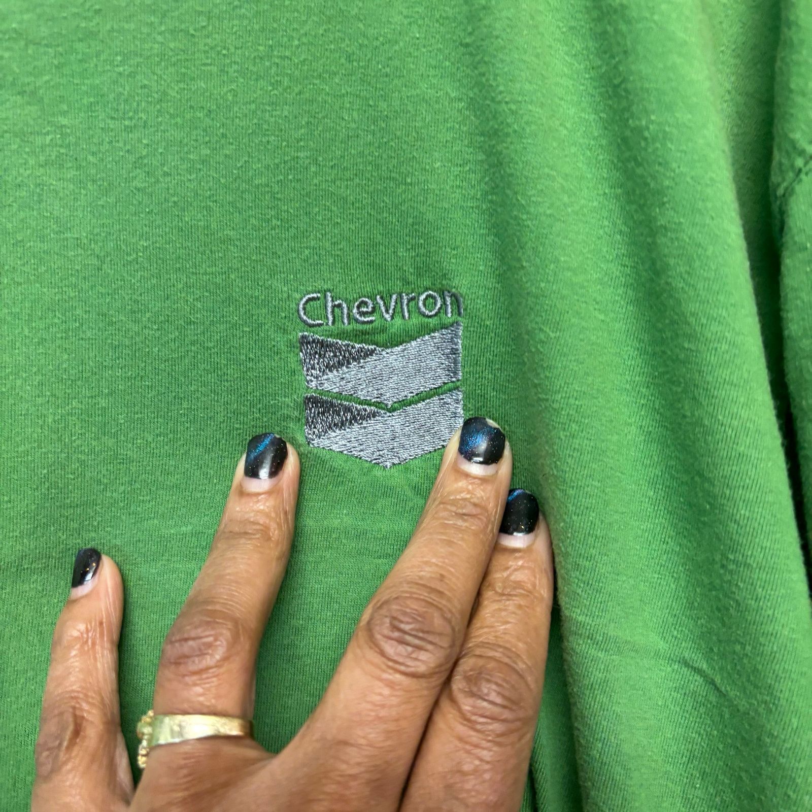 Port Authority Port Authority Chevron Green Tee Shirt Embroidered Logo XL Size US XL / EU 56 / 4 - 2 Thumbnail