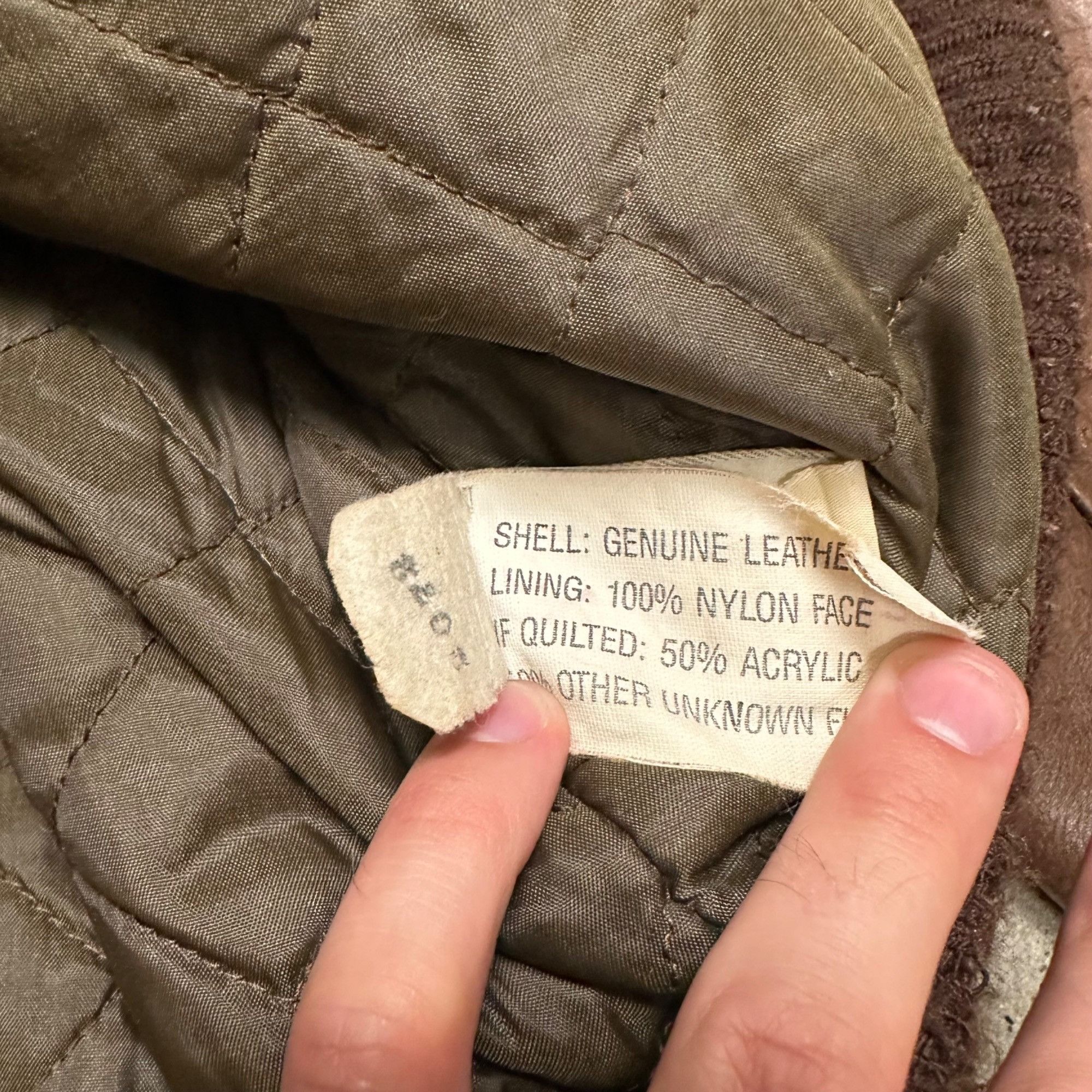 Excelled × Vintage Vintage 70s Excelled A2 Military Style Genuine Leather Jacke Size US L / EU 52-54 / 3 - 4 Thumbnail