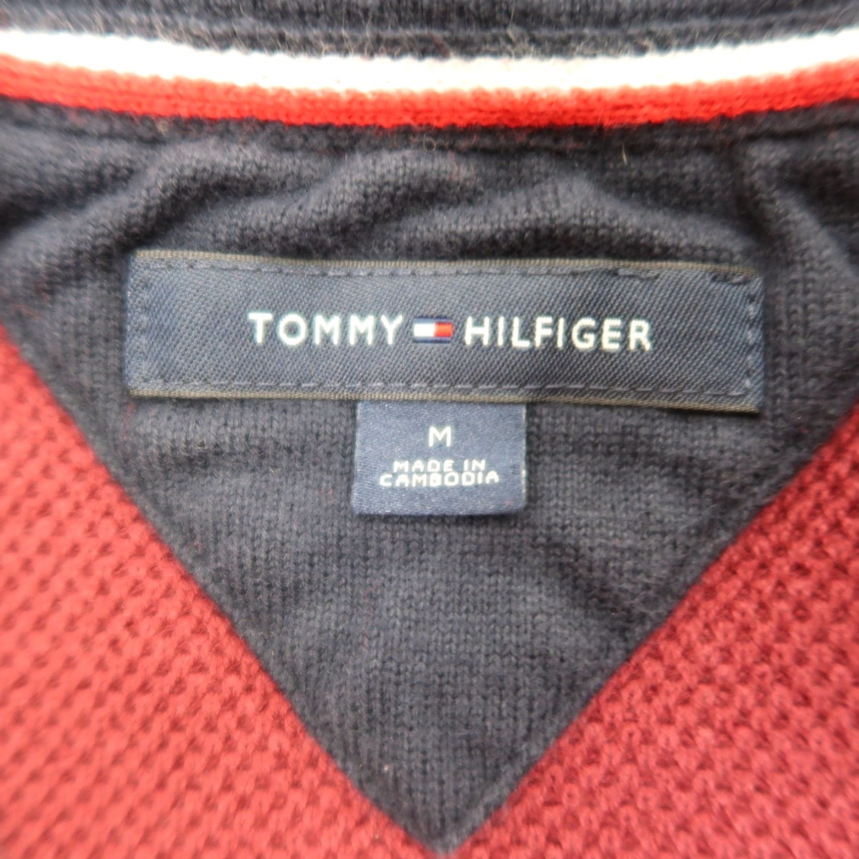 Tommy Hilfiger VINTAGE Tommy Hilfiger Cardigan Sweater Women M Burgundy Red Cotton Long Sleeve Size M / US 6-8 / IT 42-44 - 6 Thumbnail