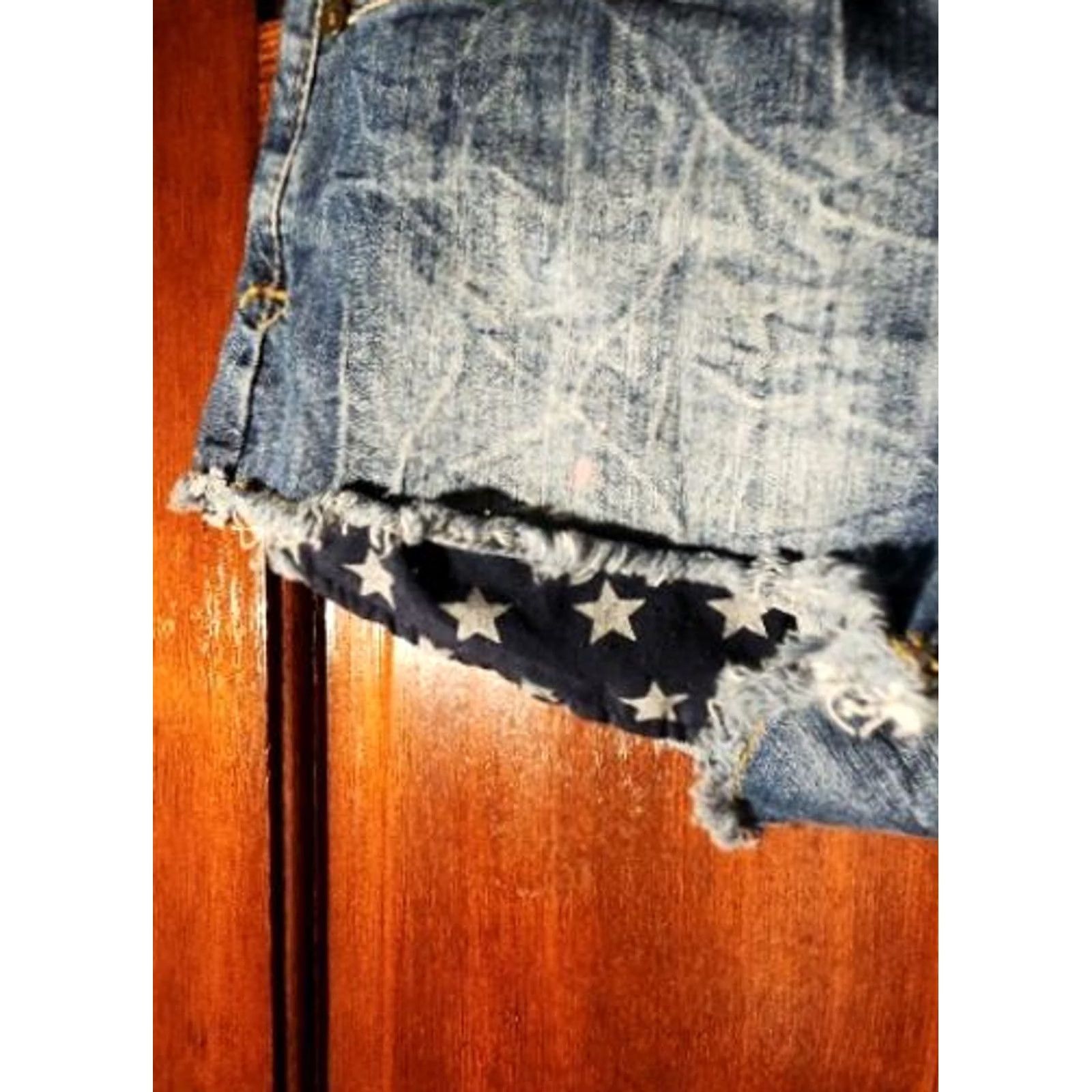 Vintage VINTAGE: No 1ST KISS Womens Jean Shorts SIZE 6 Flag Pockets Casual Denim Shorts Womens 6 Blue Pockets Summer Size 28" / US 6 / IT 42 - 3 Thumbnail