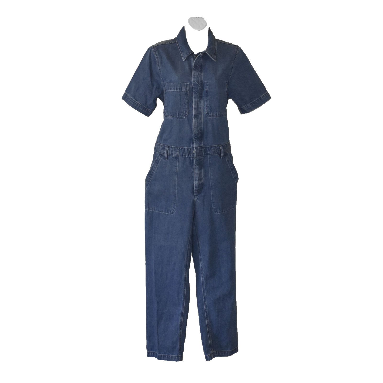 Everlane EVERLANE Cotton Denim Supersoft Jean Coverall Jumpsuit Sz 6 Size 28" / US 6 / IT 42 - 2 Thumbnail