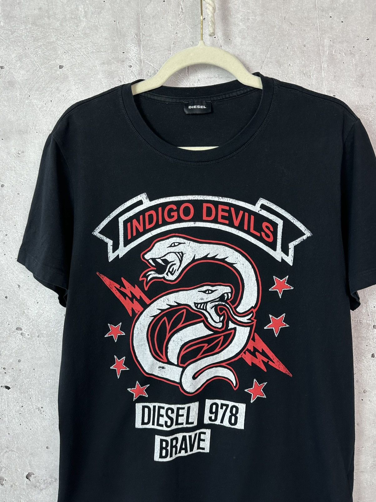 Diesel Diesel Indigo Devils Printed Black Short Sleeve T-shirt Size US M / EU 48-50 / 2 - 2 Thumbnail