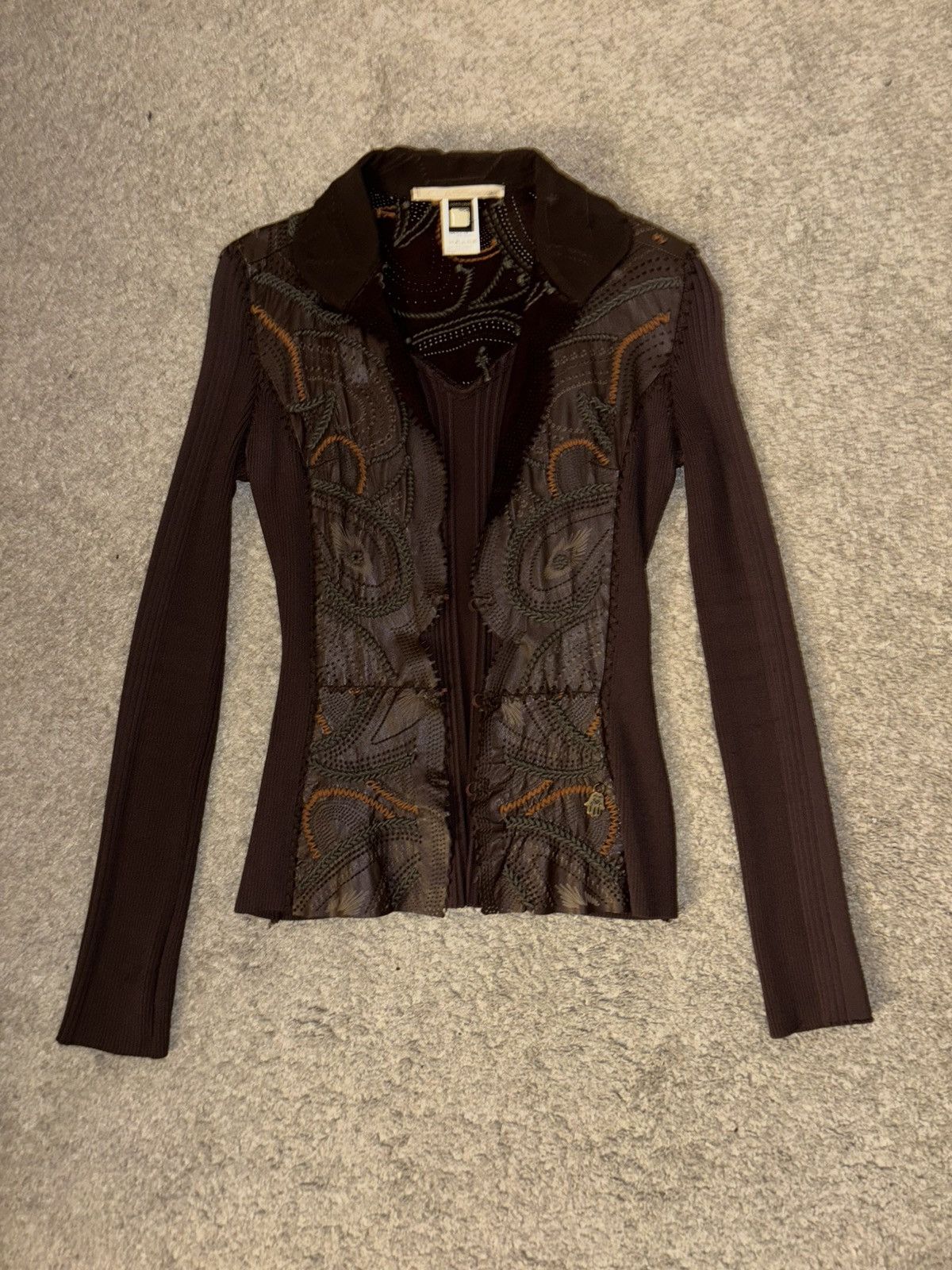 Roberto Cavalli Roberto Cavalli Brown Y2K Light Jacket Size L / US 10 / IT 46 - 1 Thumbnail