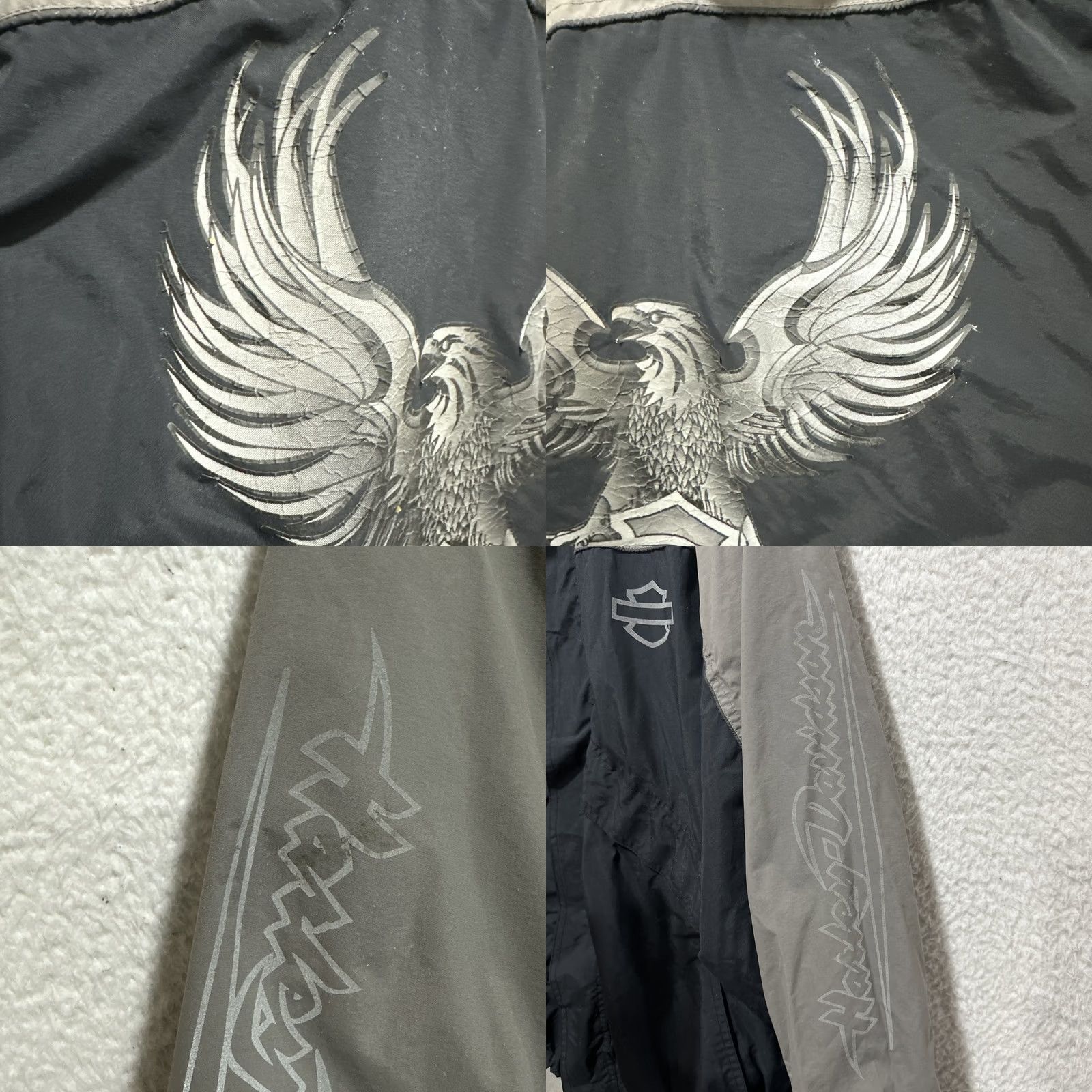 Harley Davidson Harley-Davidson Jacket Men’s Motorcycle XL Black Gray Nylon Eagle Graphic Motorcycle Jacket Men’s XL Black Gray Nylon Eagle Graphic Size US XL / EU 56 / 4 - 9 Thumbnail