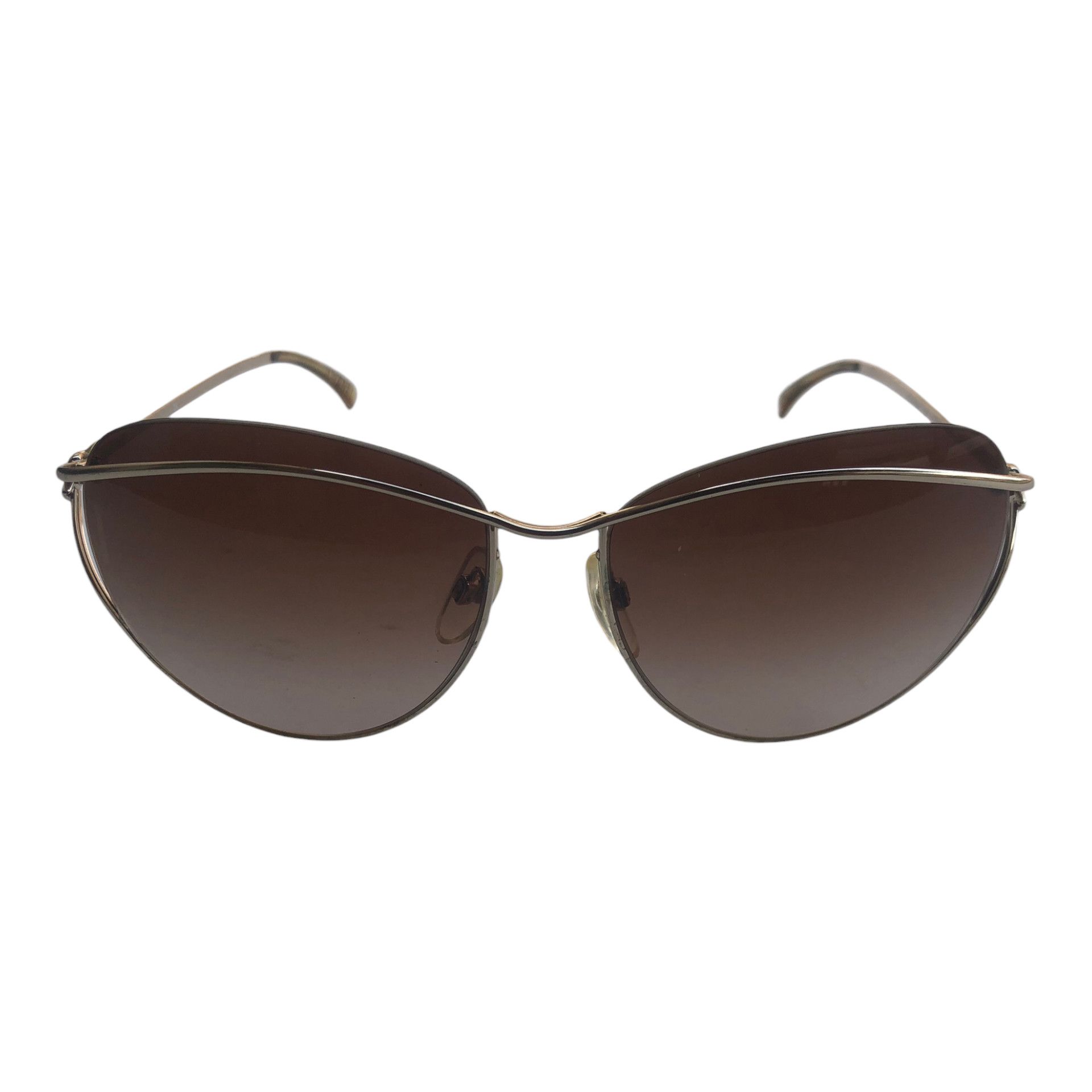 Chanel 💯CHANEL Goldtone Metal Frame And Brown Tint Sunglasses 4181 Size ONE SIZE - 1 Thumbnail