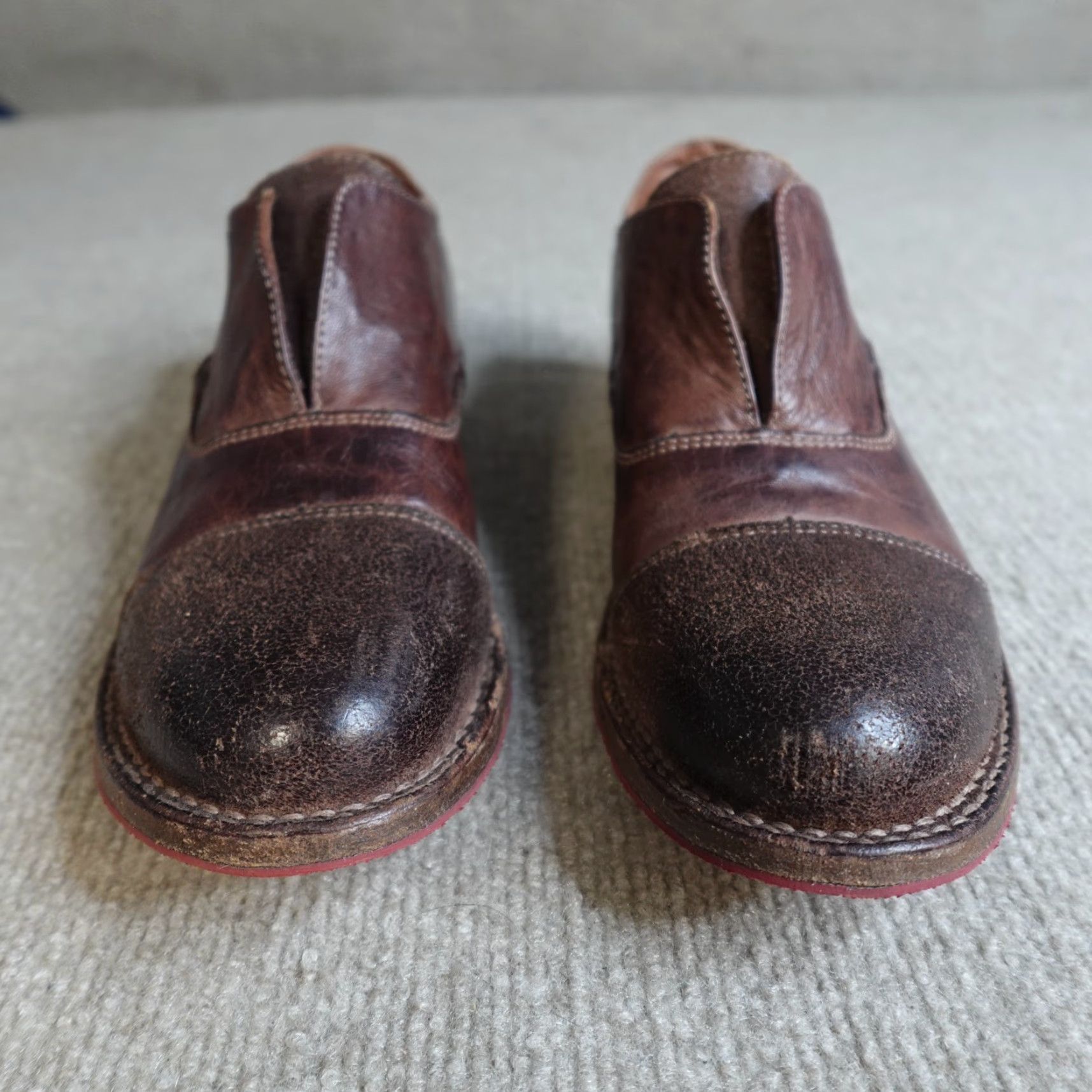 Bed Stu Bed Stu Womens Shoes 7 Brown Cap Toe Oxfords Cobbler Series Handcrafted Slip-On Flat Leather Brown Womens Shoes 7 Cap Toe Size ONE SIZE - 7 Thumbnail