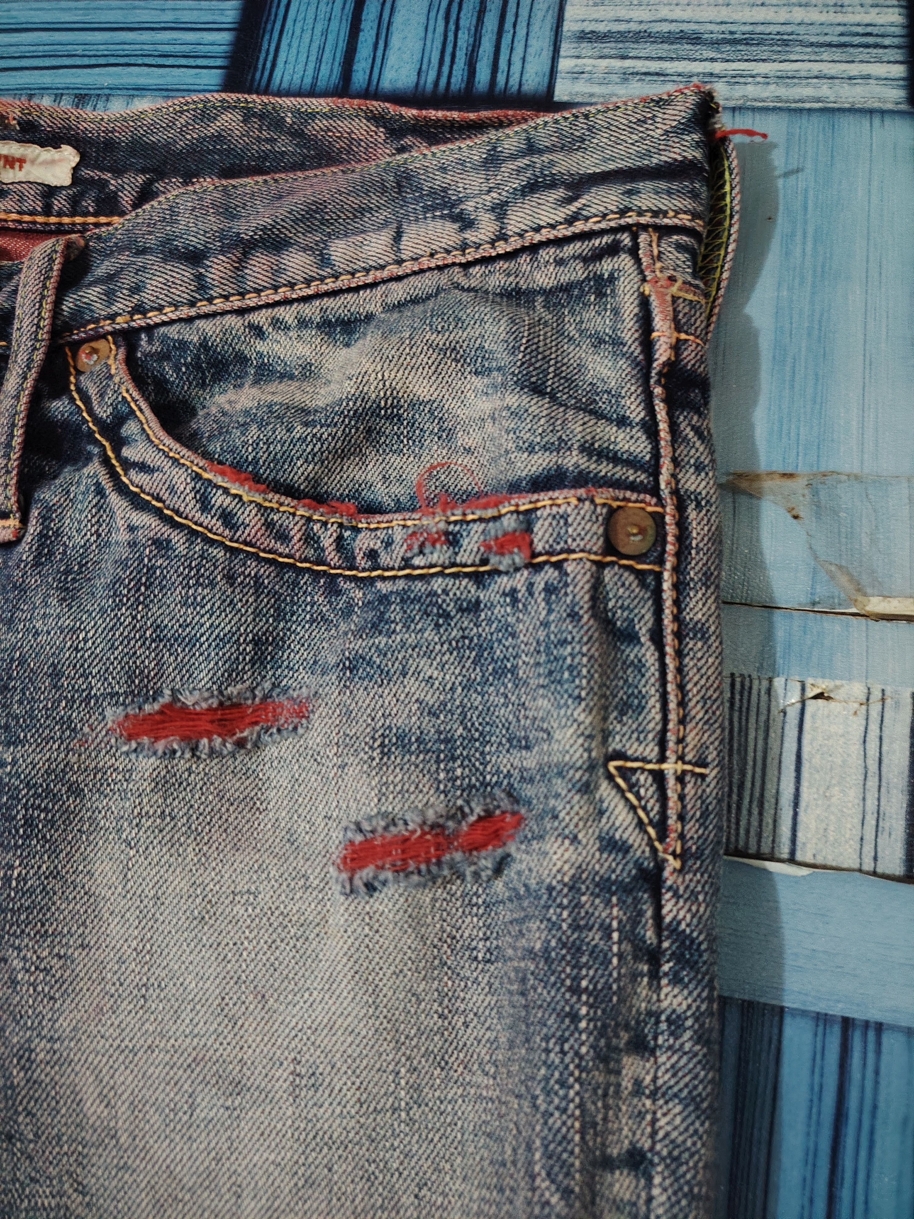 Full Count & Co. Japanese Fullcount Flared Jeans Distressed denim Size US 31 - 9 Thumbnail