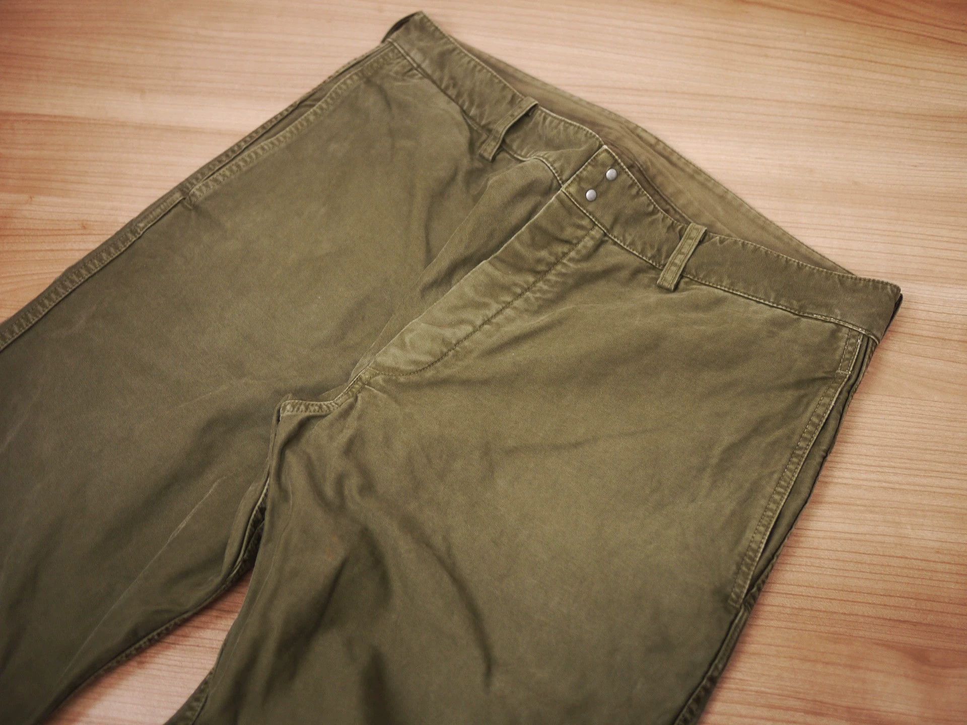 Visvim VISVIM PASTORAL PANTS DMGD CHINO OLIVE 3 (shortened) Size US 34 / EU 50 - 3 Thumbnail