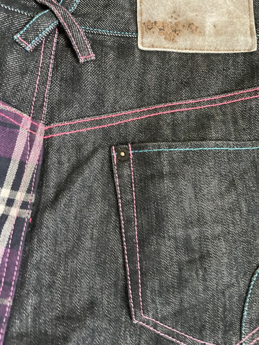 If Six Was Nine 2000s Japanese archive crazy check avantgarde jeans Size US 30 / EU 46 - 8 Thumbnail
