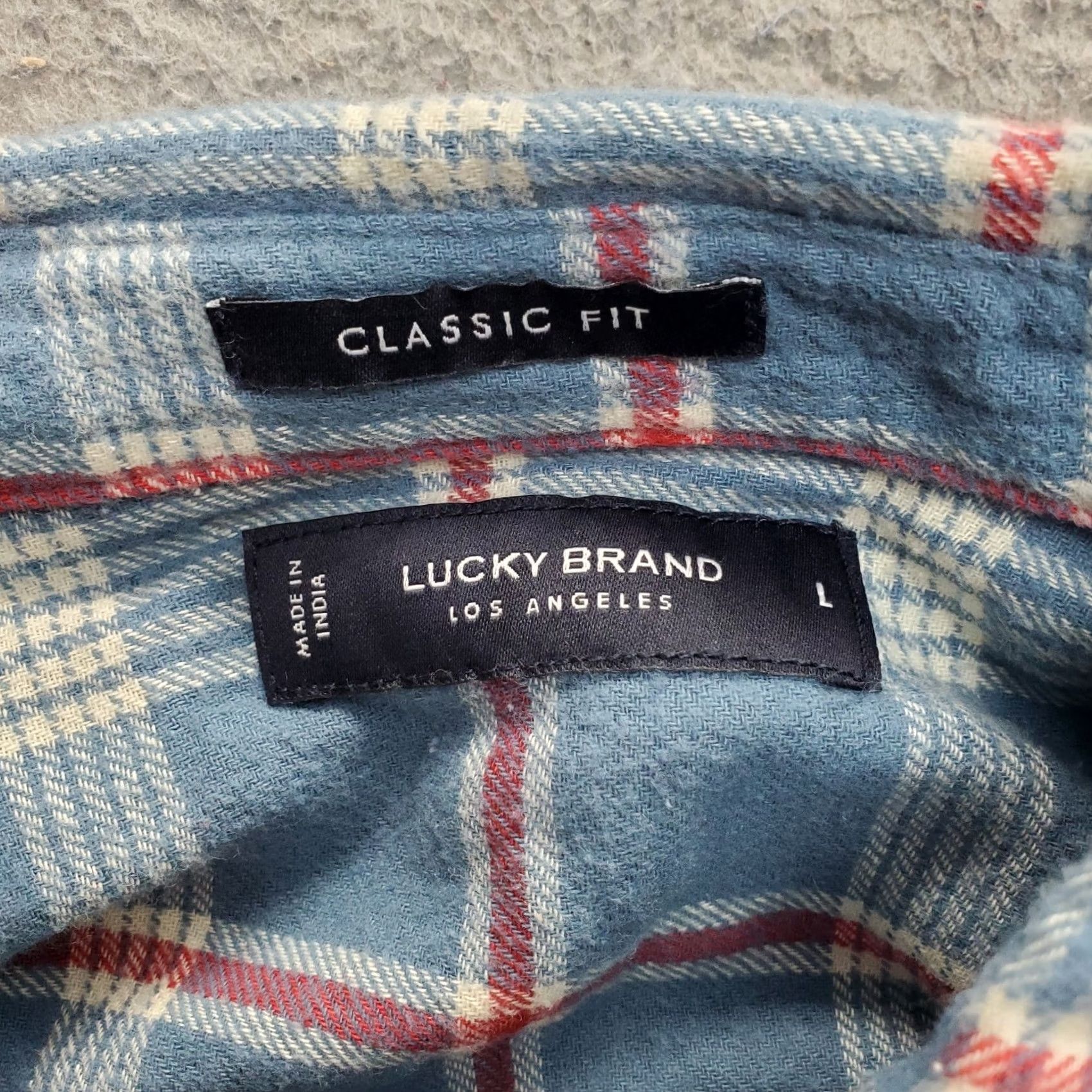 Lucky Brand Lucky Brand Flannel Shirt Mens L Multi Plaid Classic Fit Collared Button-Up Size US L / EU 52-54 / 3 - 6 Thumbnail