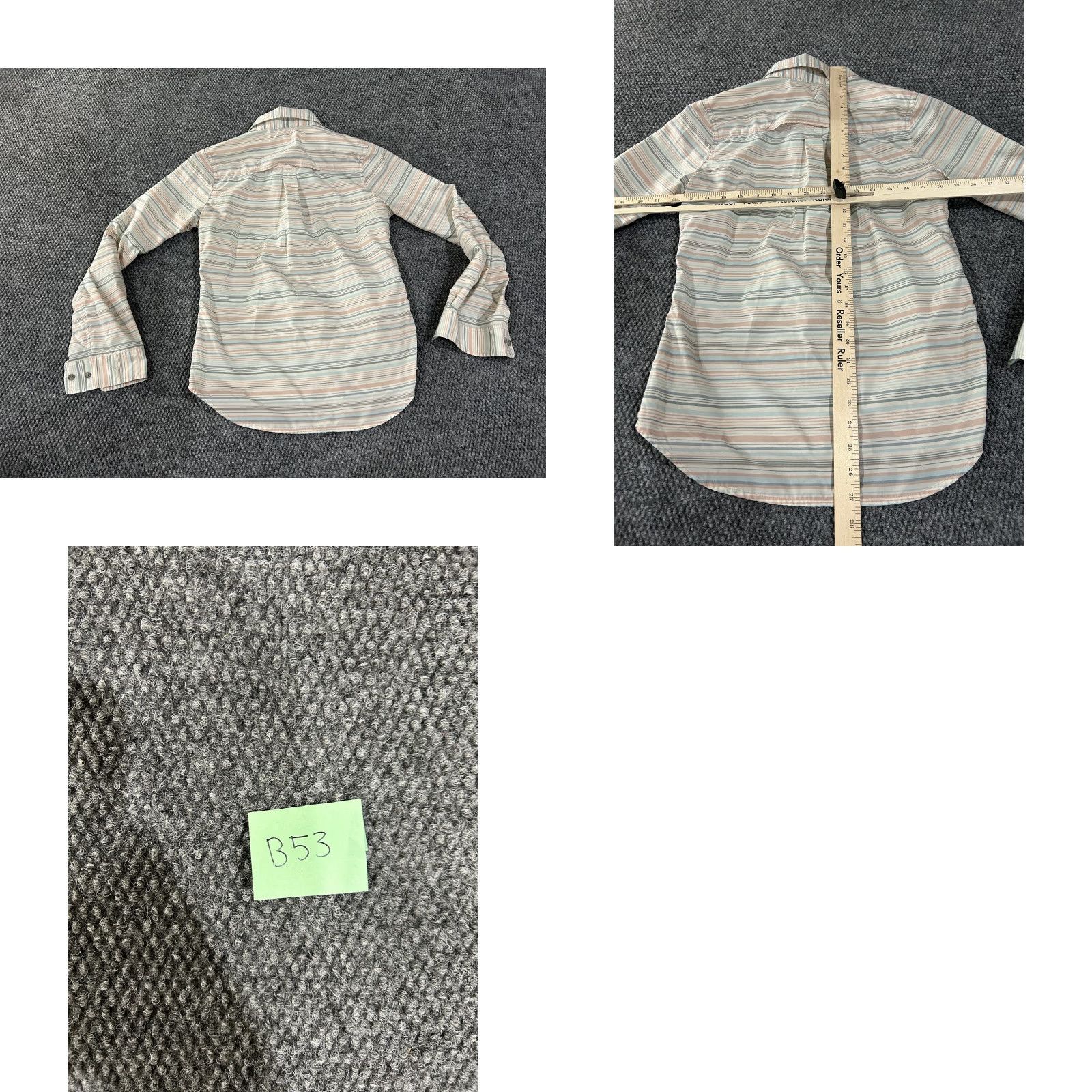 ExOfficio ExOfficio Shirt Womens Small Pastel Striped Lightweight Travel Outdoor Button Up Geometric Pattern Brown Long Sleeve Casual Quilt? Size S / US 4 / IT 40 - 8 Thumbnail