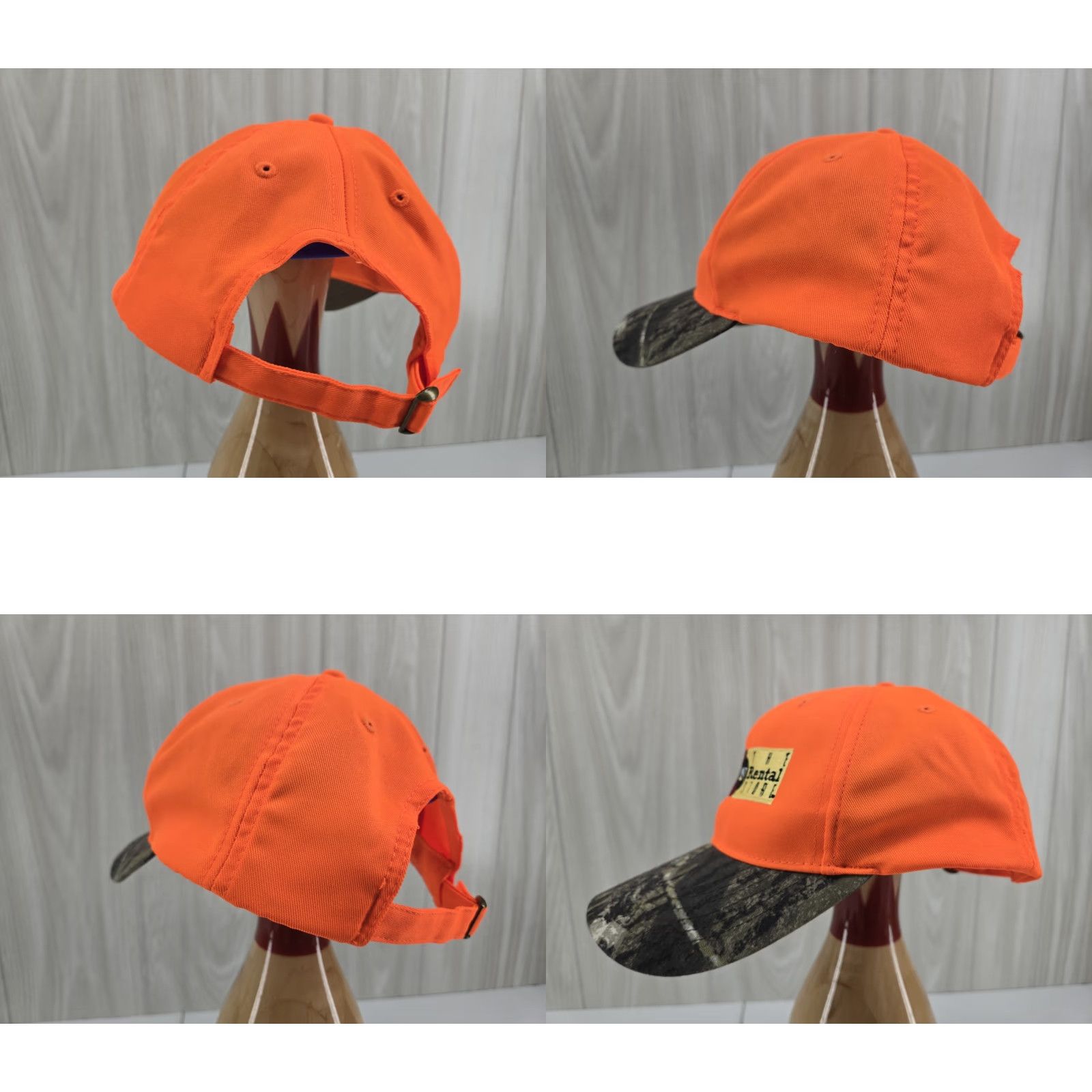 Vintage CAT Baseball Cap Hat OSFM Mens Orange Logo Strapback Camouflage, Thompson Rental Store, One Size Size ONE SIZE - 8 Thumbnail