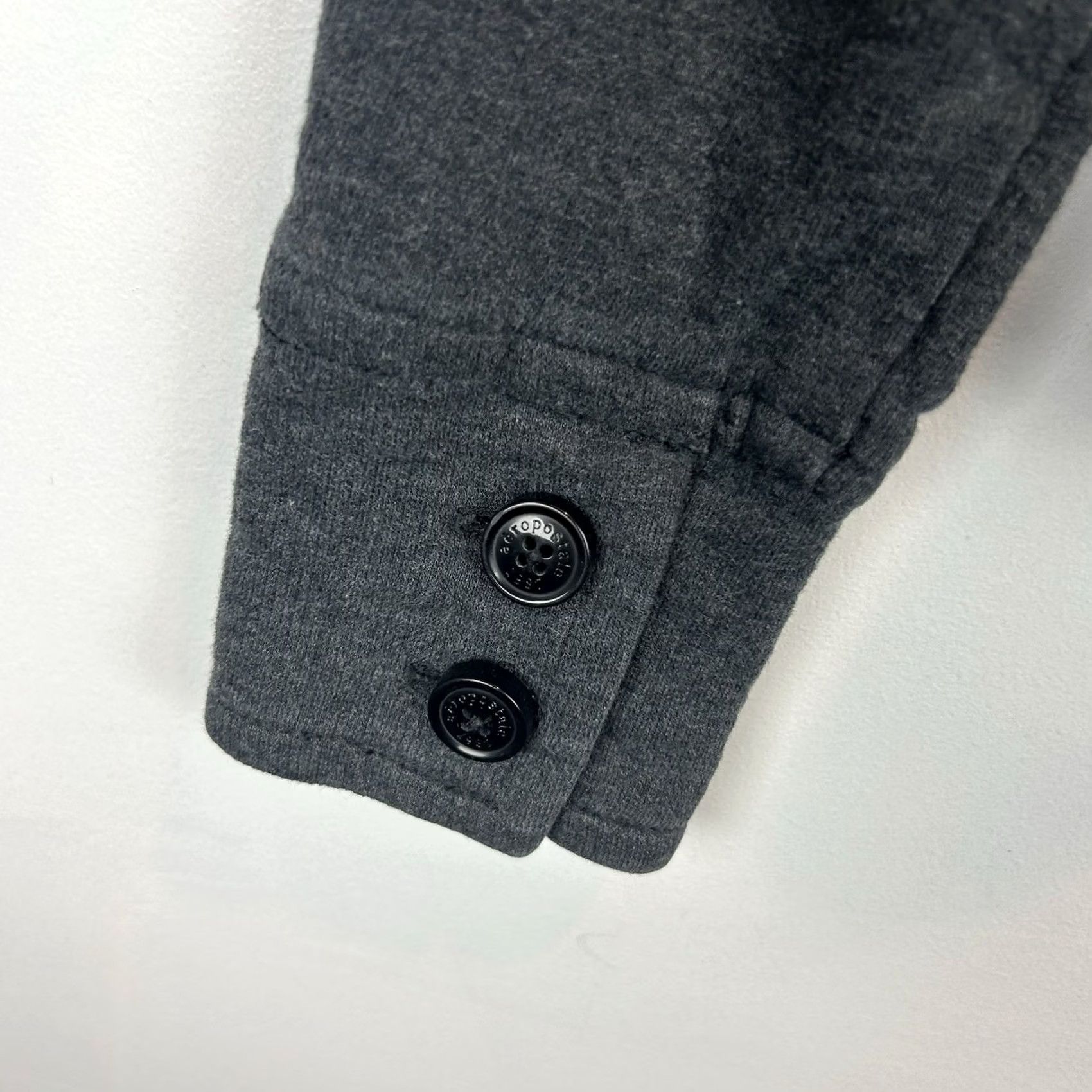 Vintage Aéropostale Peacoat Jacket Womens M Gray Wool Solid Button Casual Short Coat/Jacket Size M / US 6-8 / IT 42-44 - 7 Thumbnail