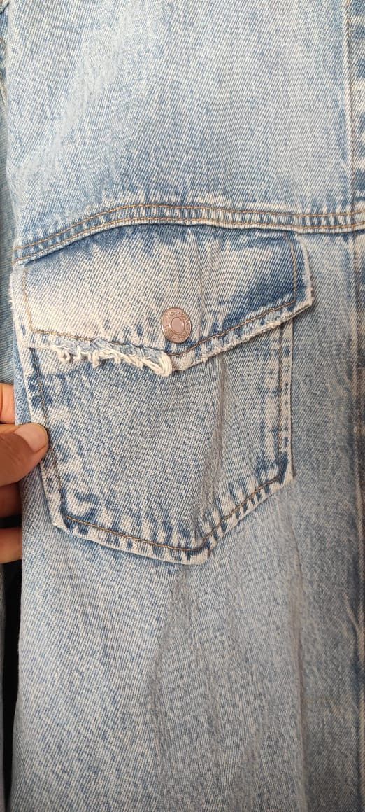 Zara Zara Denim Distressed Ripped Light Blue Jean Jacket Size S Size US S / EU 44-46 / 1 - 7 Thumbnail