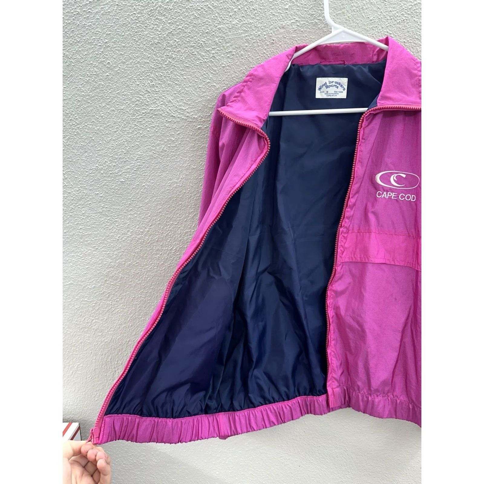 Pinko Wind Breakers Sports Womens Windbreaker Zip Up Pink XS? (Original Size M) VTG Size M / US 6-8 / IT 42-44 - 5 Thumbnail