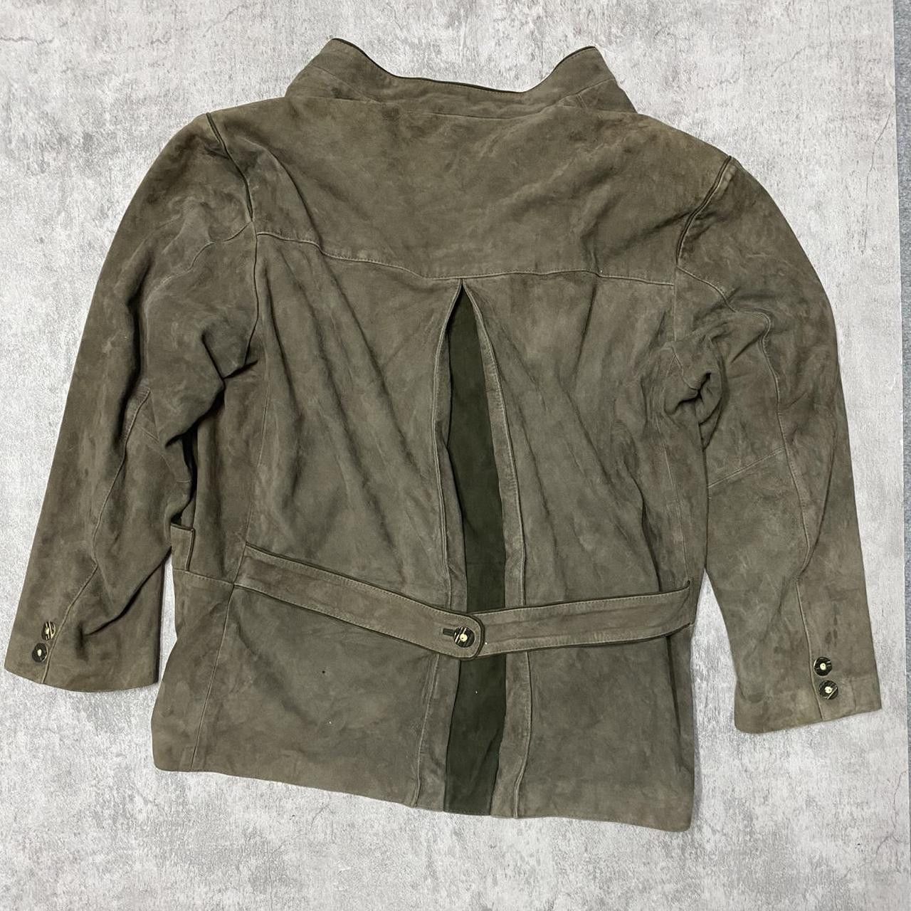 Other Green suede leather jacket with a unique Size L / US 10 / IT 46 - 4 Thumbnail