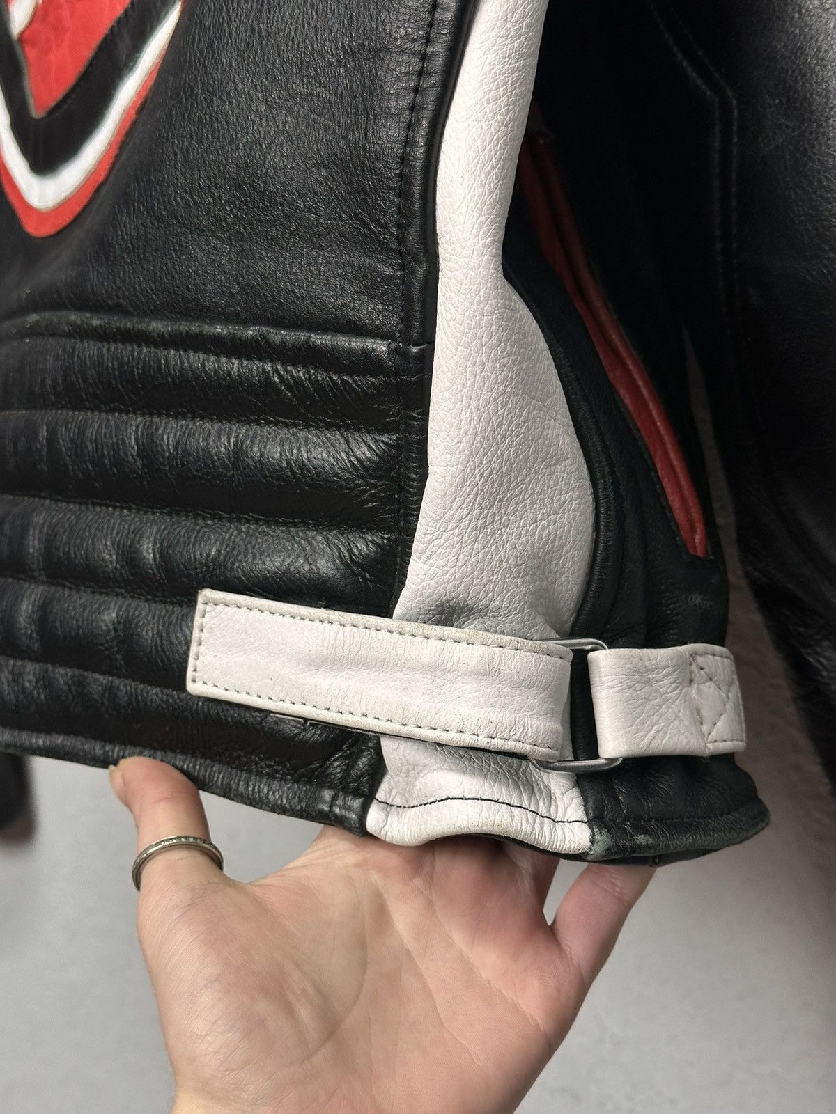 Marlboro Vintage Lucky Strike Red bull F-1 Moto Leather Biker Jacket Size US M / EU 48-50 / 2 - 13 Thumbnail