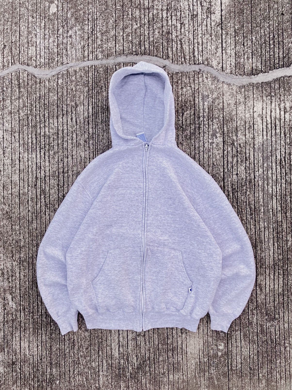 Russell Athletic × Vintage Vintage 90s Russell Athletic Hoodie light Grey Size US L / EU 52-54 / 3 - 1 Thumbnail