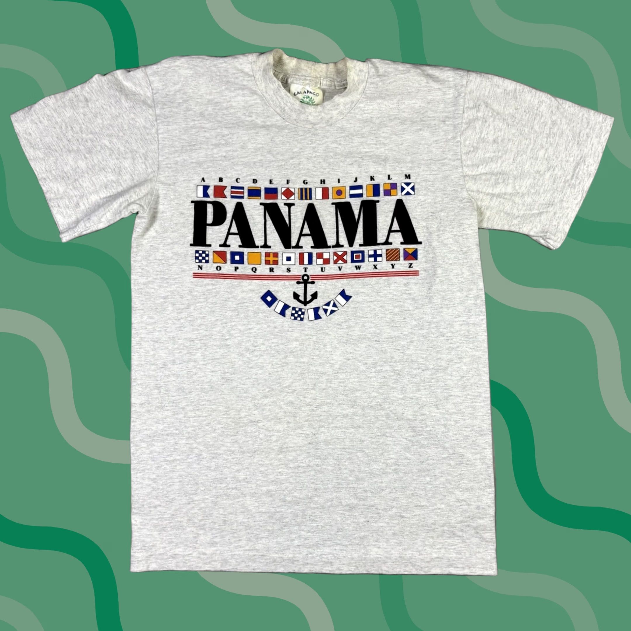 Vintage VINTAGE Panama Flag Art T Shirt Gray Adult Small Shirt Mens 90s Graphic Print Crew Neck Short Sleeve Cotton Knit Vintage Theme Art USA 90s Size US S / EU 44-46 / 1 - 1 Thumbnail