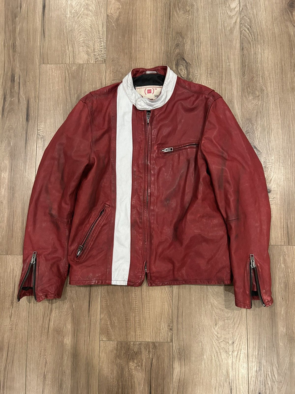 Gap Vintage 2000s Gap Red Label Leather Jacket | Grailed