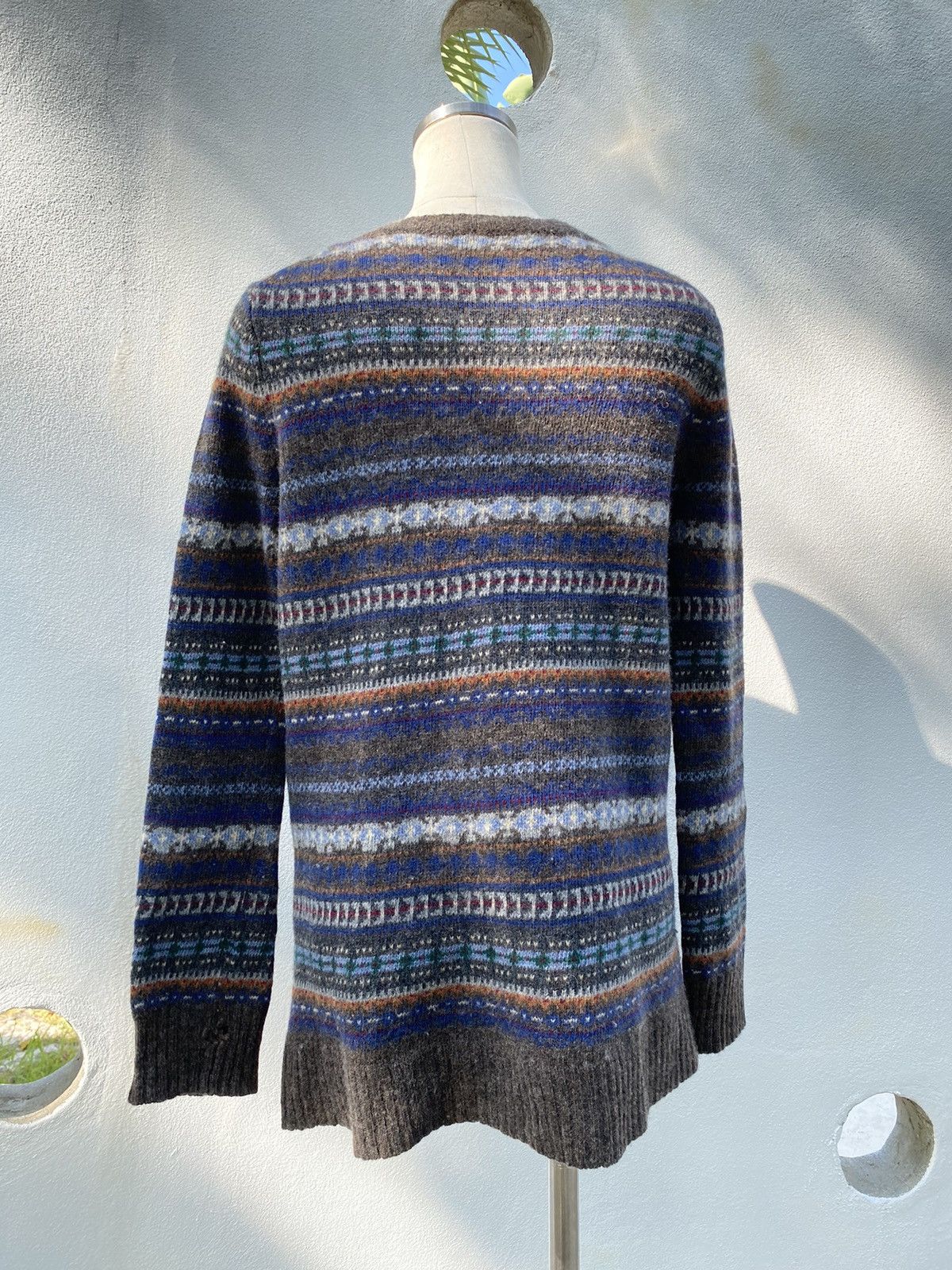 Journal Standard JOURNAL STANDARD Blue-Brown Fair Isle Wool Cardigan Size M / US 6-8 / IT 42-44 - 11 Thumbnail