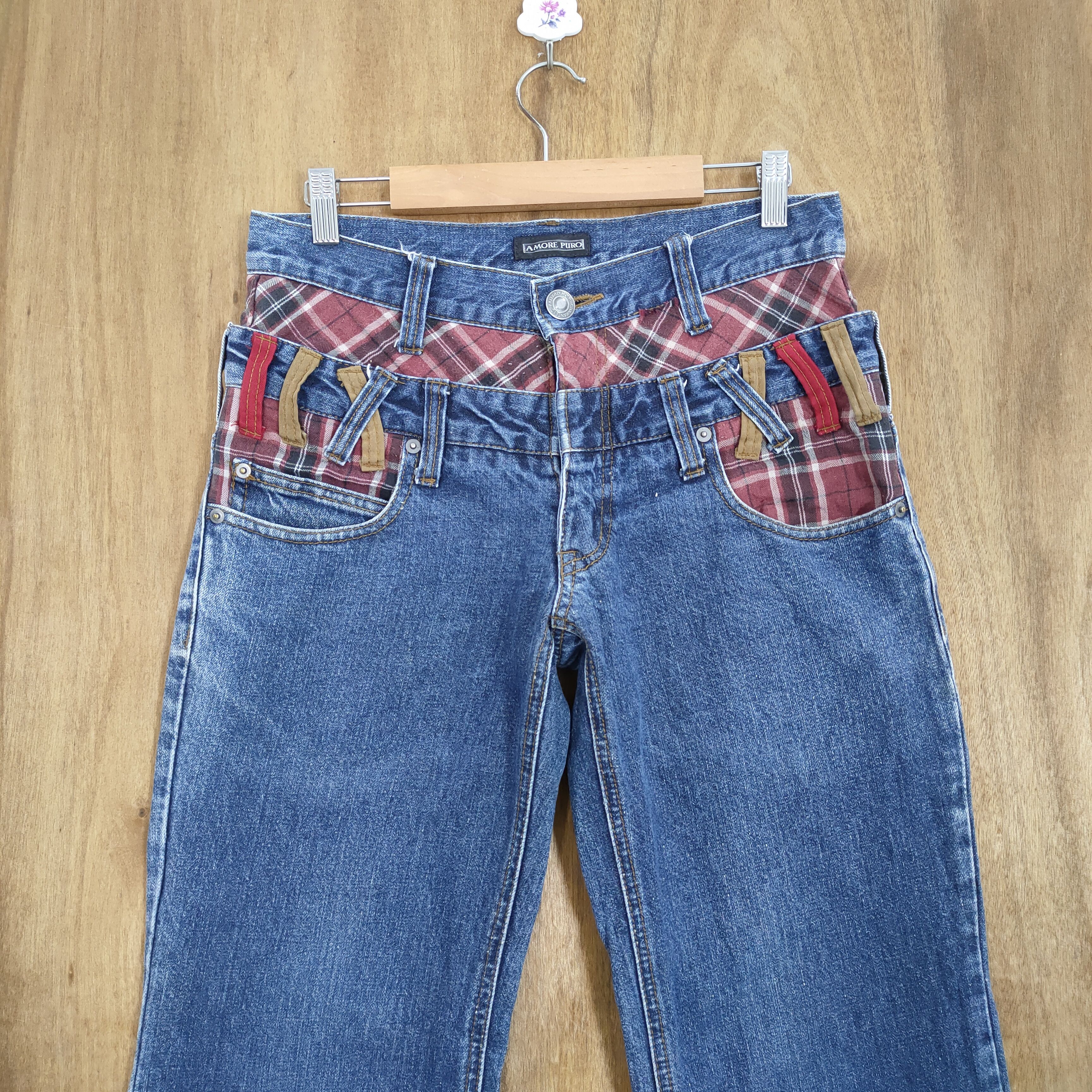 Japanese Brand × Jean VINTAGE DOUBLE WAIST JEAN PANTS Size US 29 - 3 Thumbnail