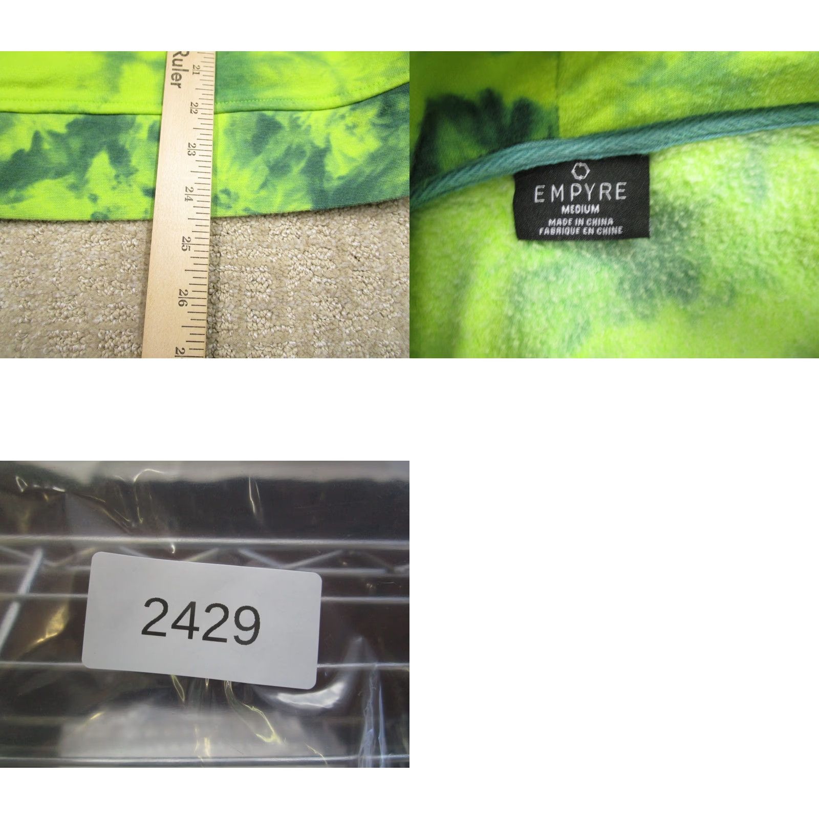 Empyre Empyre Russell Athletic Hoodie Men M Green Knit Logo Pockets Hooded Pullover All Seasons Regular Vintage No Size US M / EU 48-50 / 2 - 8 Thumbnail