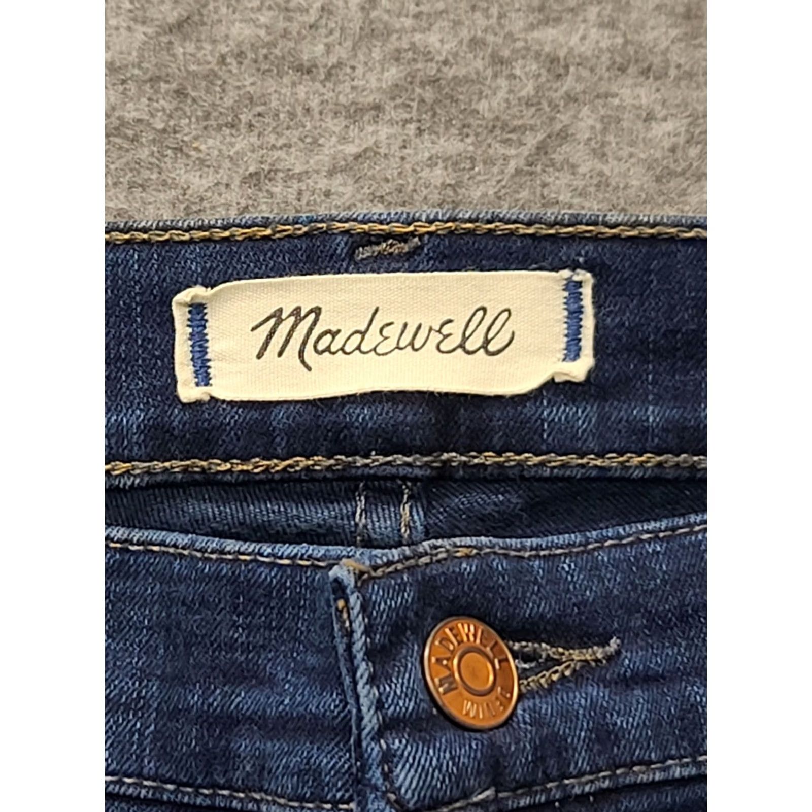 Madewell Madewell Jeans Women’s Size 32×29 High Rise Skinny Stretch Distressed Denim 5-Pocket Blue Slim Regular Womens Size 24" / US 00 / IT 34 - 2 Thumbnail