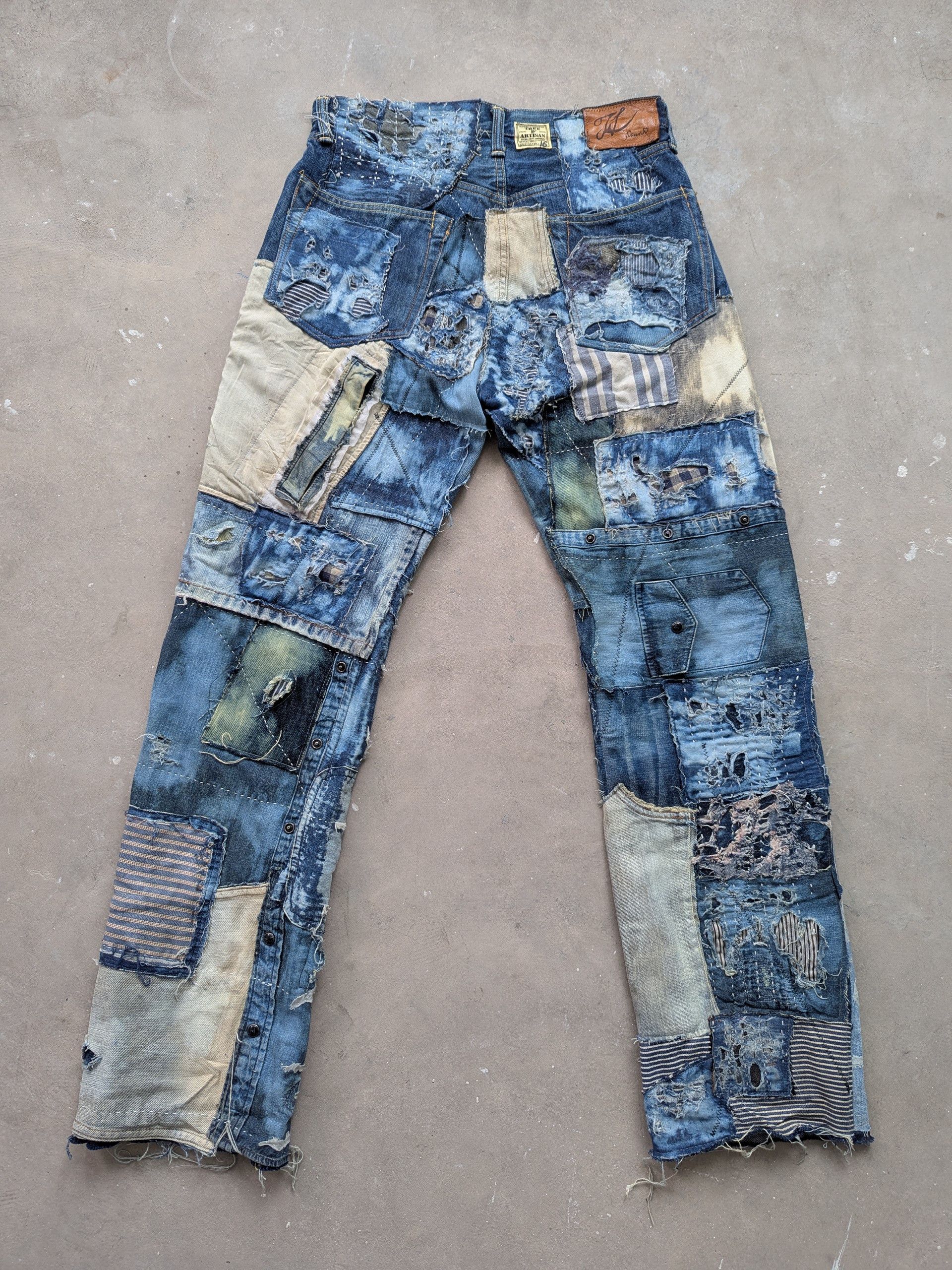 Japanese Brand × Kapital × Kapital Kountry NEED GONE ❌ Kapital Kountry Boro Reconstructed Patchwork Size US 31 - 20 Thumbnail