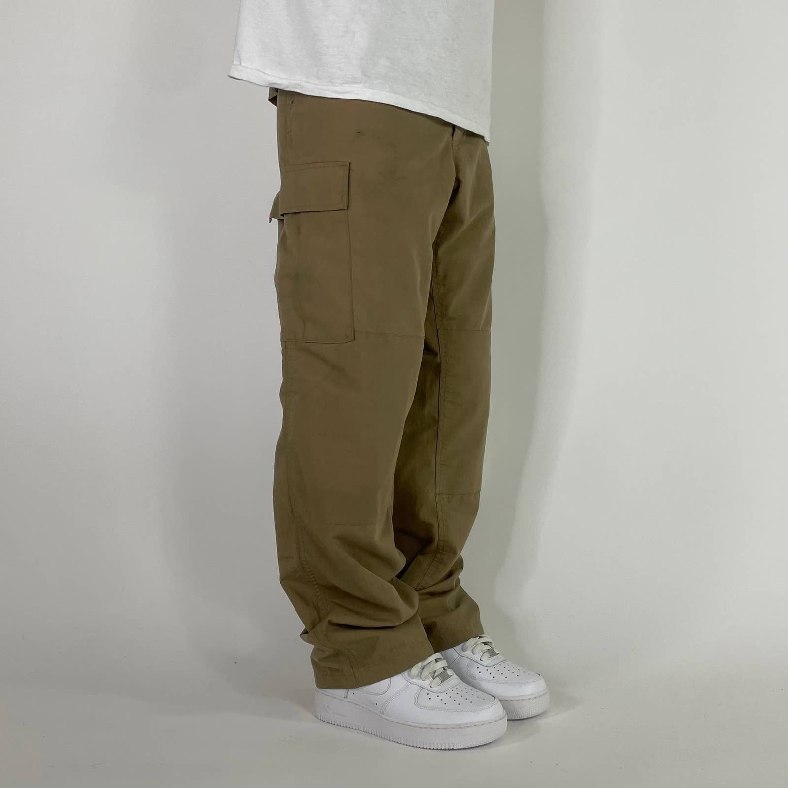 Japanese Brand × Vintage Y2K LA Tactical Gear Baggy Desert Tan Cargo Pants Size US 36 / EU 52 - 2 Thumbnail