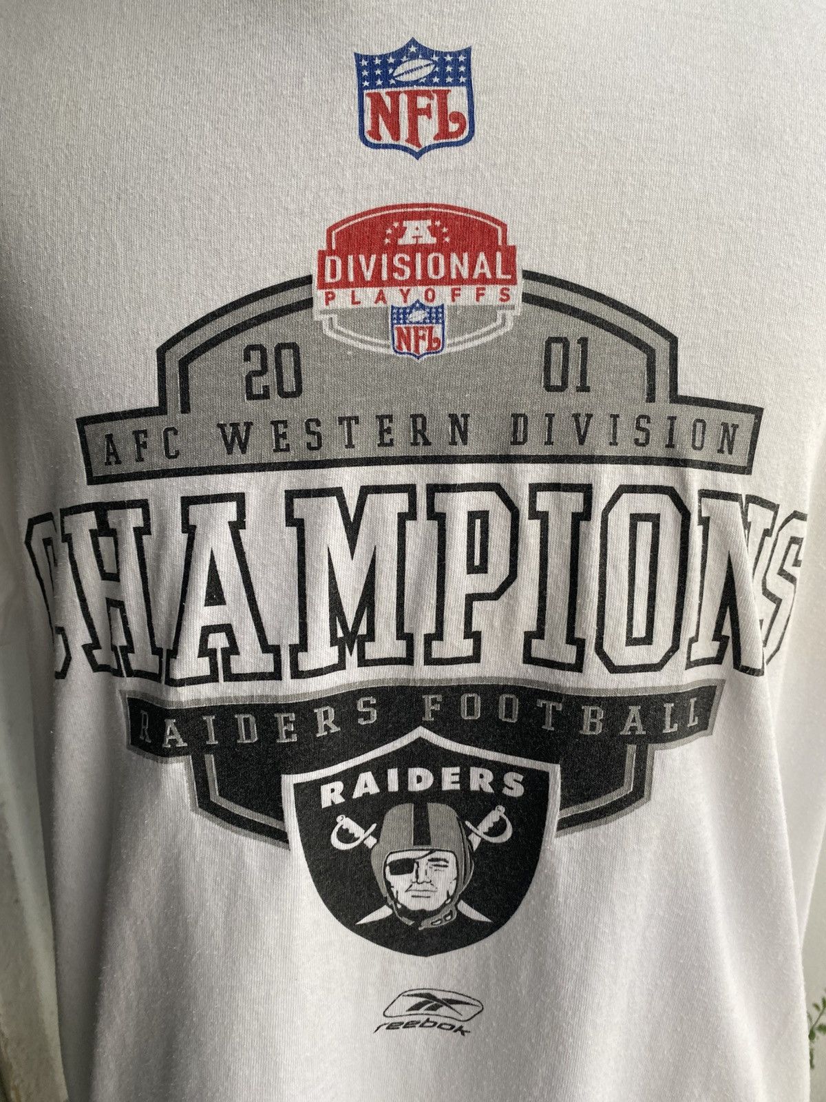 Reebok Vintage Raiders Reebok Tshirt Size US L / EU 52-54 / 3 - 4 Thumbnail