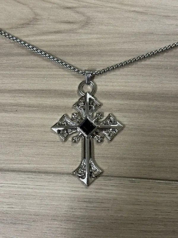 Japanese Brand GA2b - Black Ore Cross Necklace Size ONE SIZE - 6 Thumbnail