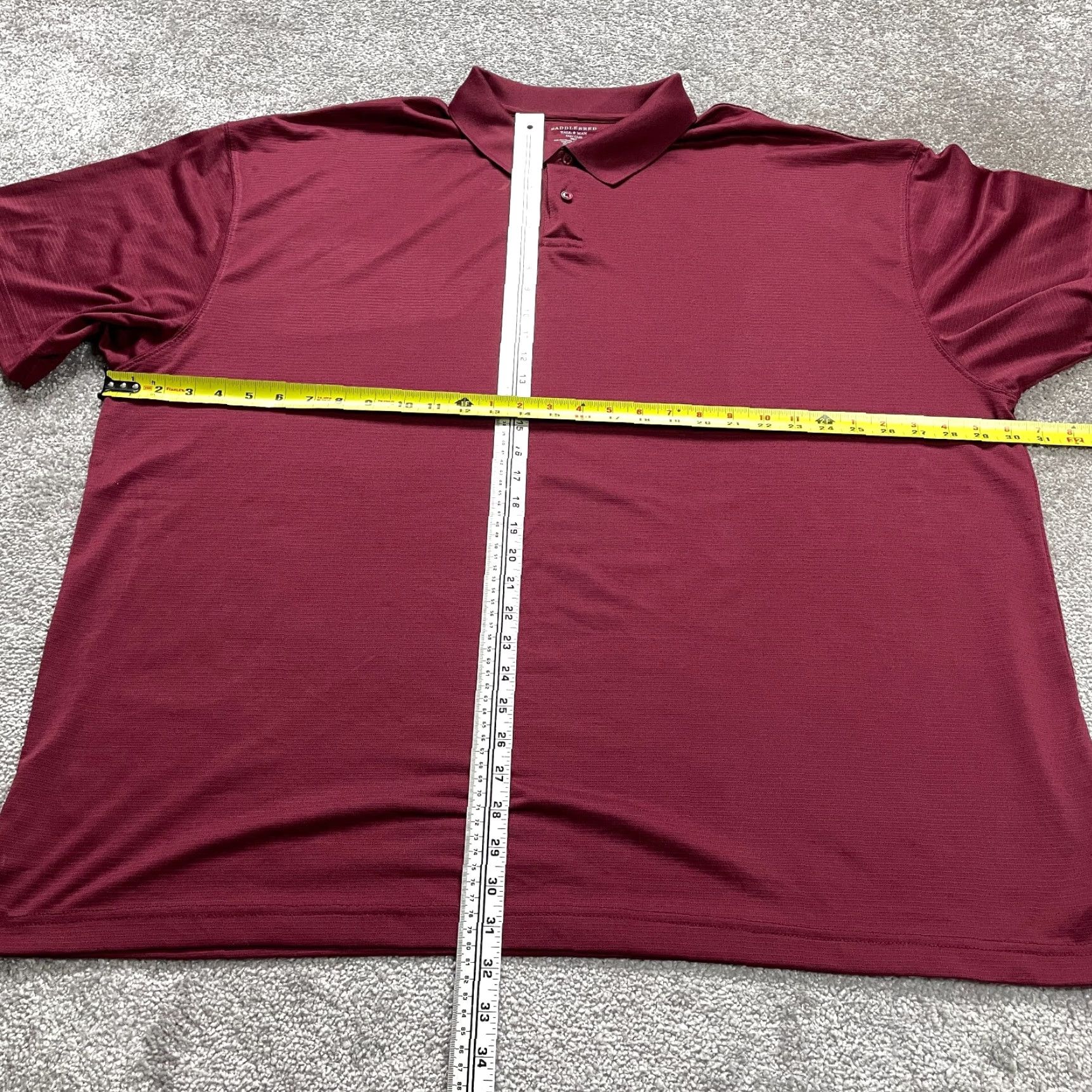 Vintage Saddlebred Polo Shirt Mens 2XL Tall Maroon Collared Short Sleeve Active Golf Top Shirt Polo Mens 2XL Tall Red Basic Outdoor Sports Golf Mens Men Size US XXL / EU 58 / 5 - 7 Thumbnail