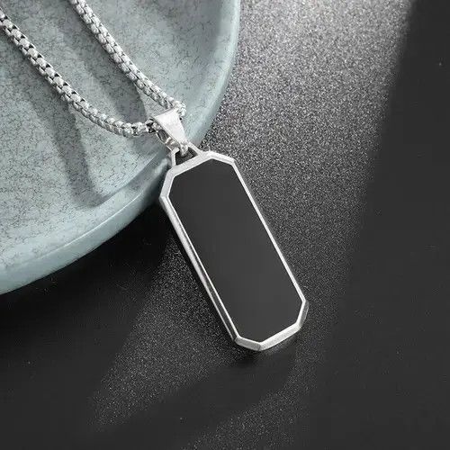 Other Classic Black Rectangular Necklace Size ONE SIZE - 1 Thumbnail