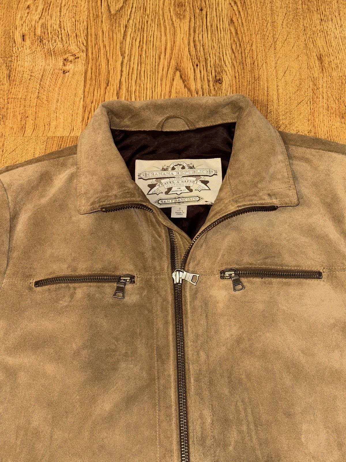 Banana Republic Vtg BANANA REPUBLIC Split Suede COWHIDE Leather Jacket Camel Size US S / EU 44-46 / 1 - 3 Thumbnail