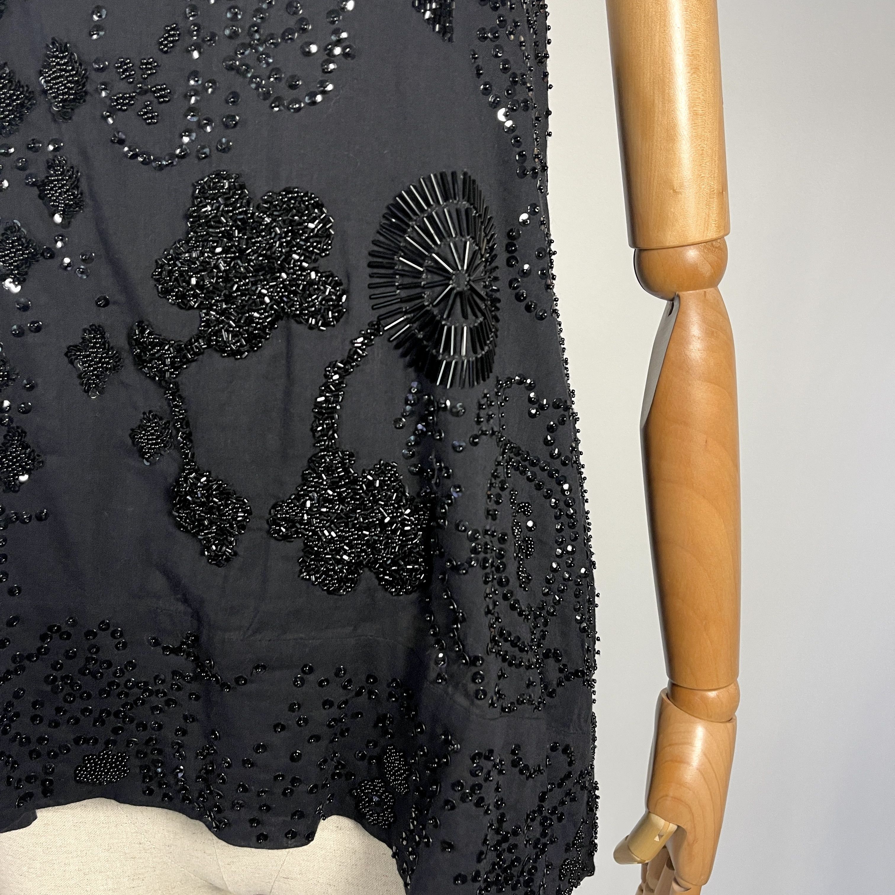 Peachoo + Krejberg PEACHOO + KREJBERG Black Hand-Embroidered Top size M Size M / US 6-8 / IT 42-44 - 3 Thumbnail