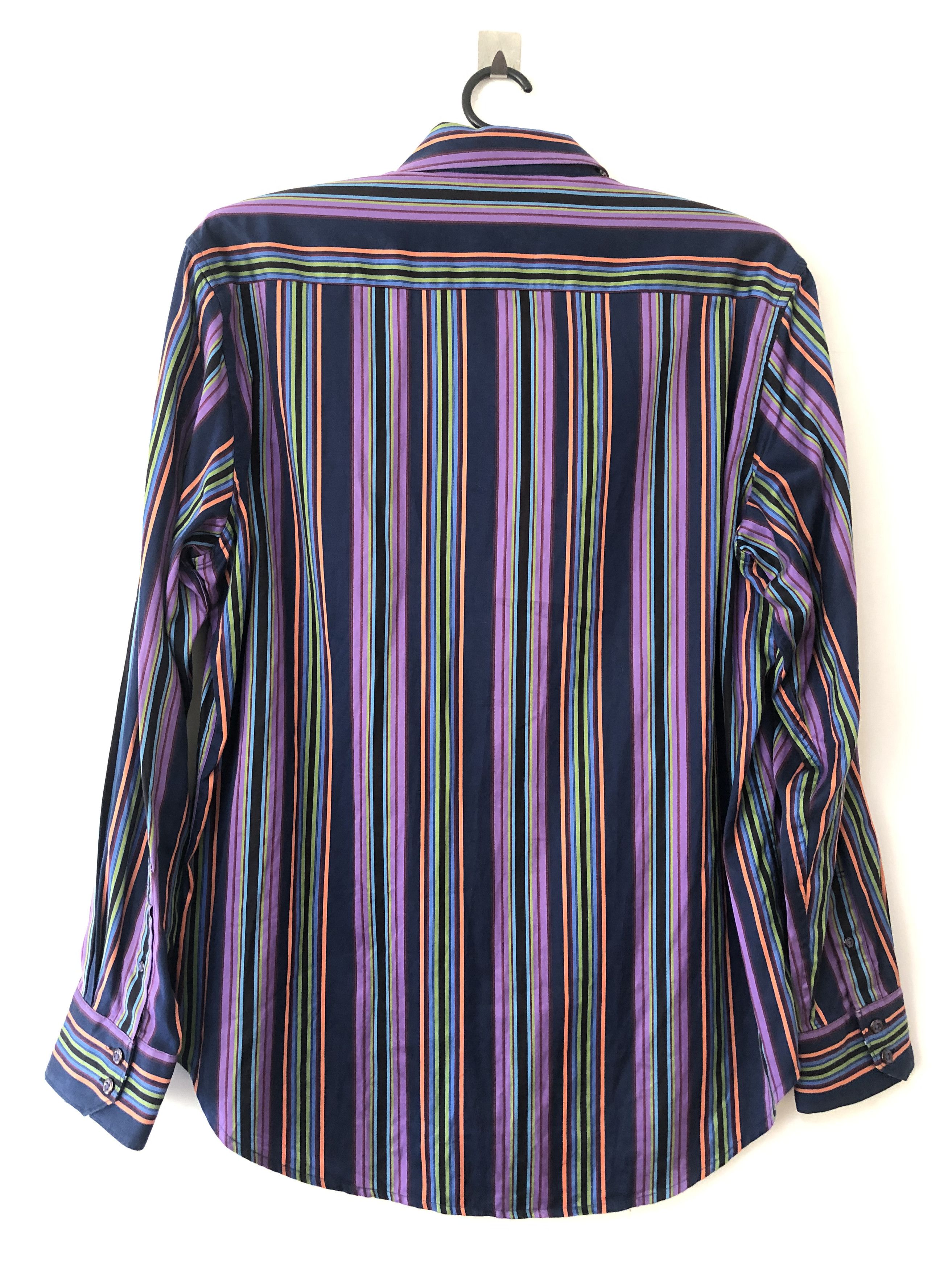 Robert Graham ROBERT GRAHAM Striped Long Sleeve Flip Cuff Men's Shirt Size US L / EU 52-54 / 3 - 2 Thumbnail