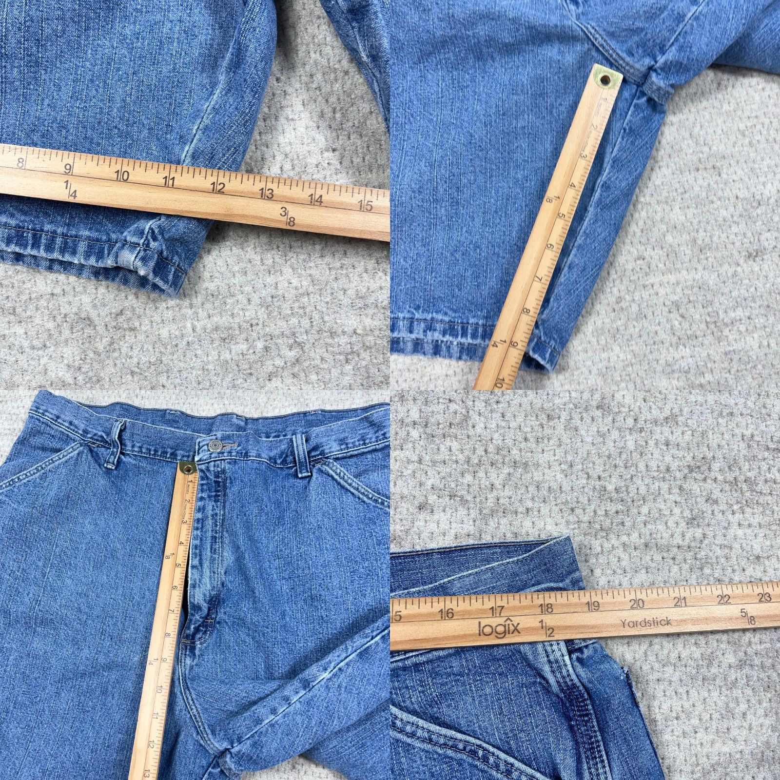 Wrangler VINTAGE Wrangler Shorts Men 38 Bermuda Denim 5-Pocket Relaxed Mid Rise Blue 90s Grunge Hip Hop Rockabilly Classic Workwear Casual Bagg y Jorts Size US 38 / EU 54 - 8 Thumbnail