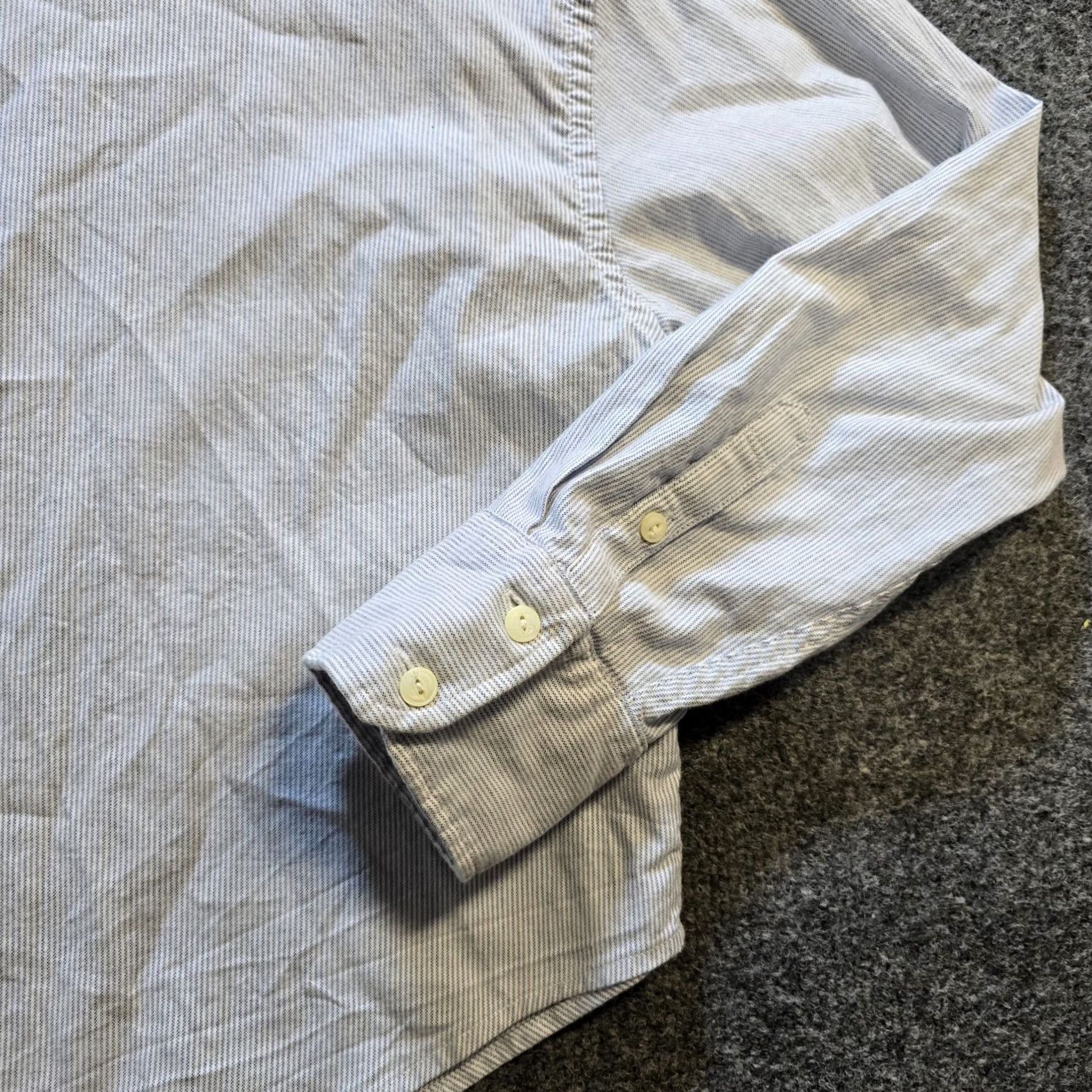 Faherty Faherty Top Women L Blue White Stripe Button Crop Casual Preppy Size L / US 10 / IT 46 - 5 Thumbnail