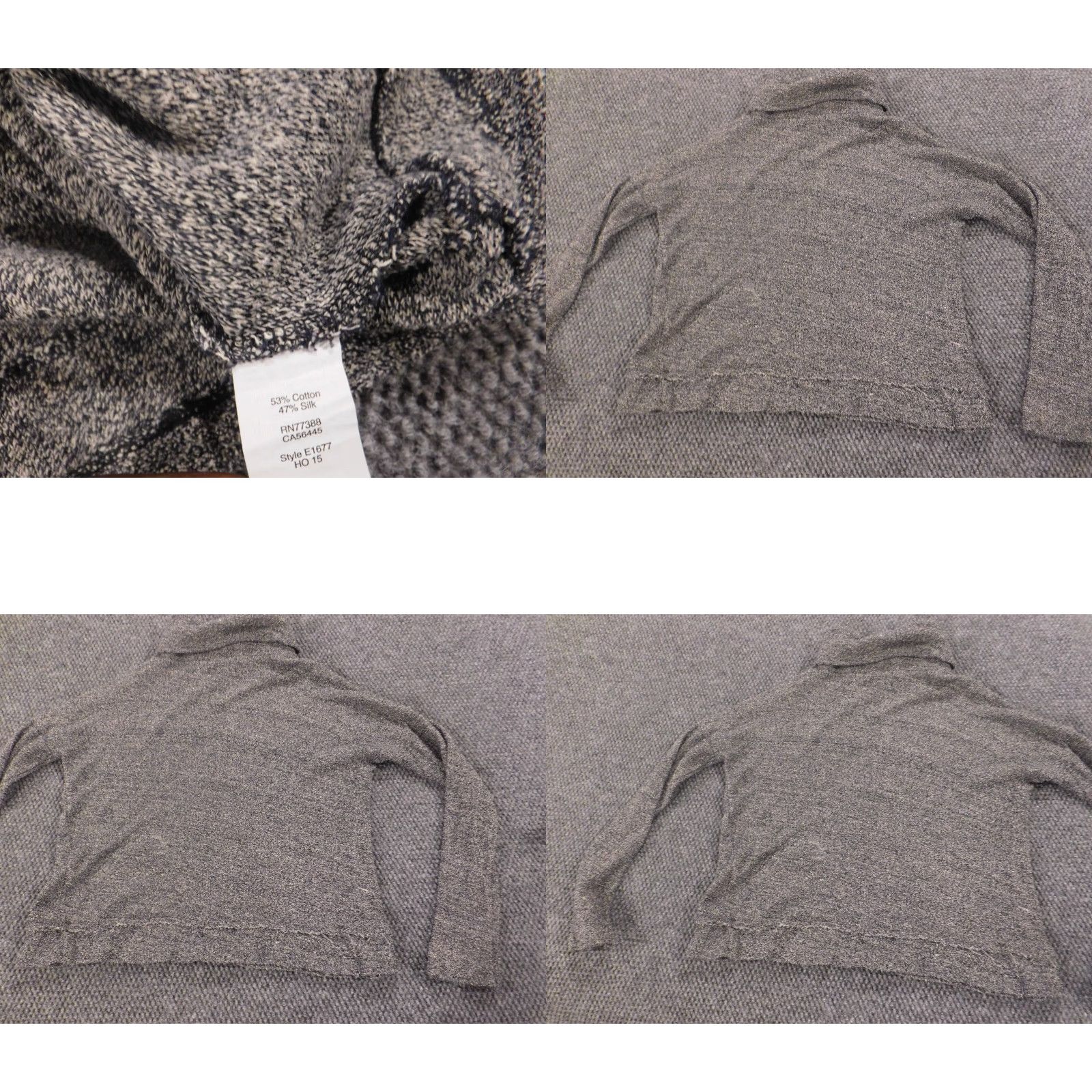 Madewell Madewell Sweater Womens XS Gray Turtleneck Pullover Regular Long Sleeve Lightweight Cotton Silk Embroidered Knit Classic Pullover Size XS / US 0-2 / IT 36-38 - 8 Thumbnail