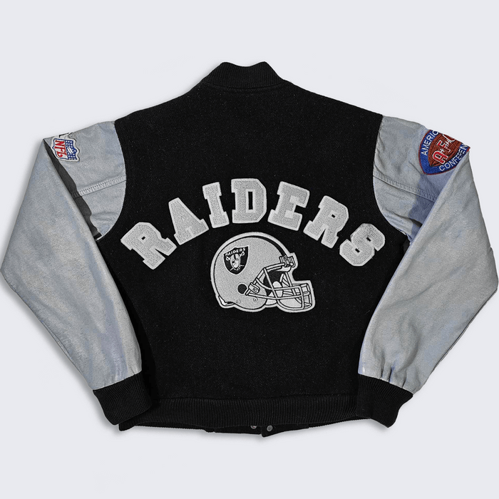 Vintage Los Angeles Raiders Vintage 80s Chalk Line Varsity Jacket